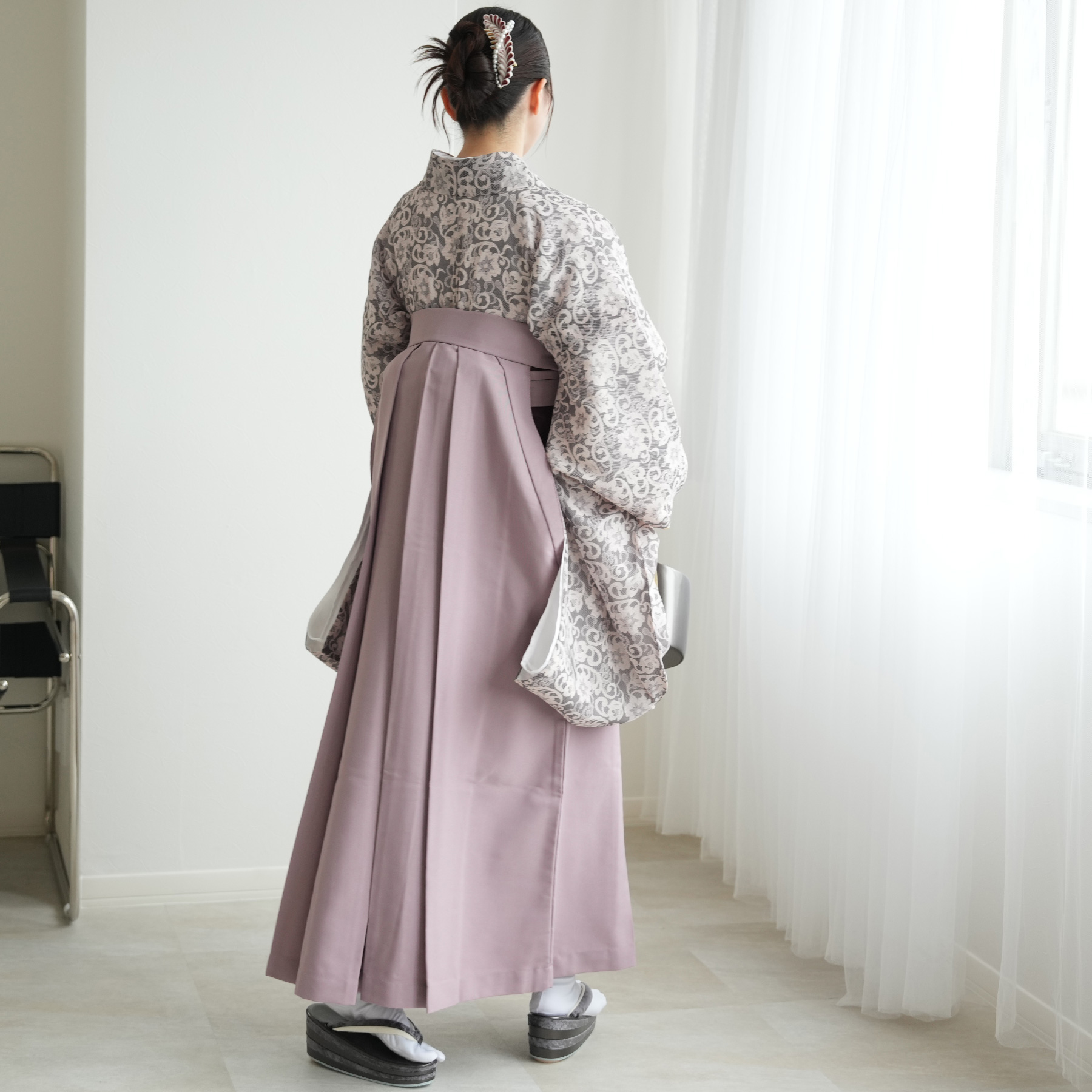 袴 レンタル 卒業式 2尺袖着物 17点セット utatane レトロ モダン 袴