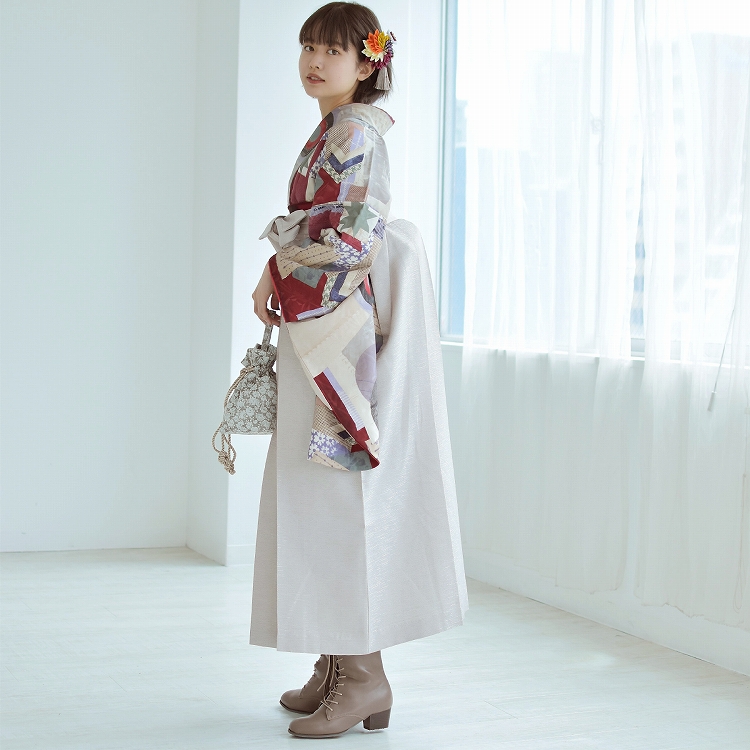 レディース2尺袖着物 袴 17点セット（バリエーションB）