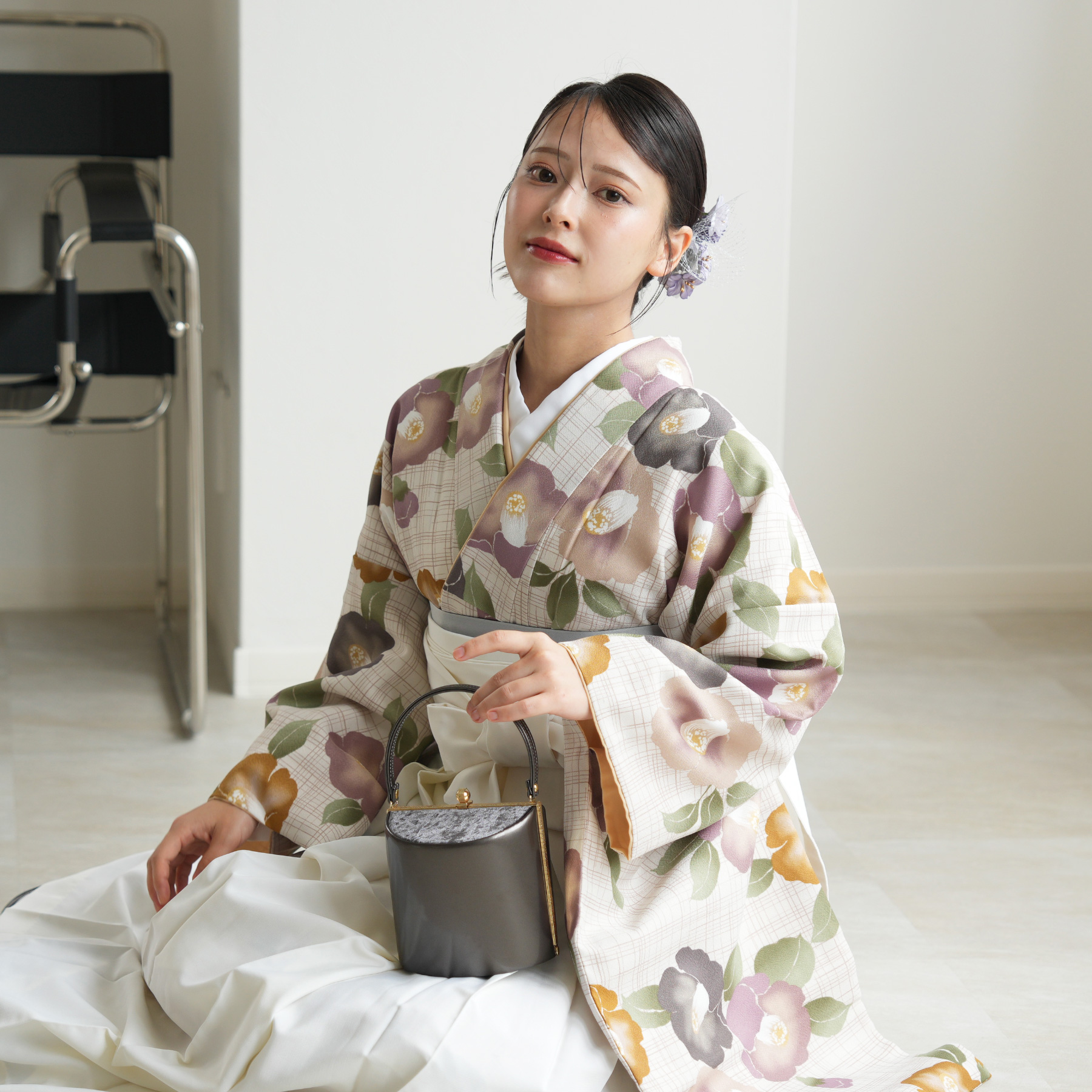 袴 レンタル 卒業式 2尺袖着物 17点セット utatane 古典柄 レトロ