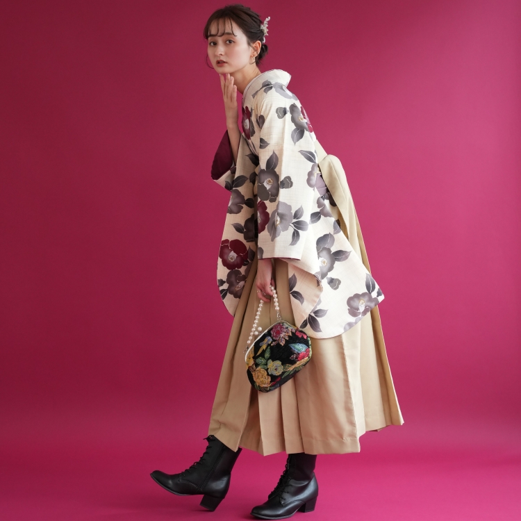 袴 レンタル 卒業式 2尺袖着物 17点セット utatane 古典柄