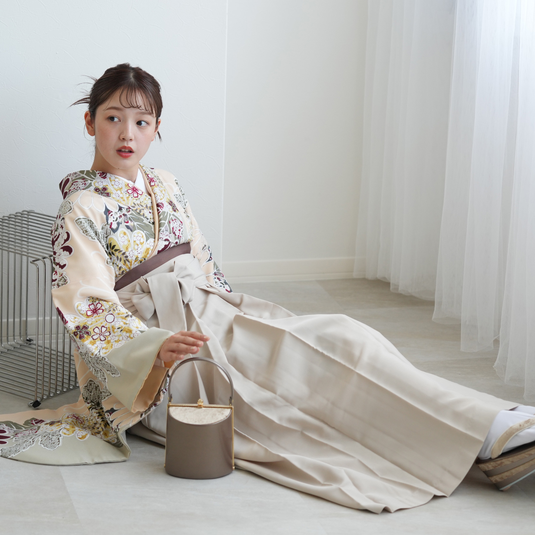 袴 レンタル 卒業式 2尺袖着物 17点セット utatane 古典柄 レトロ