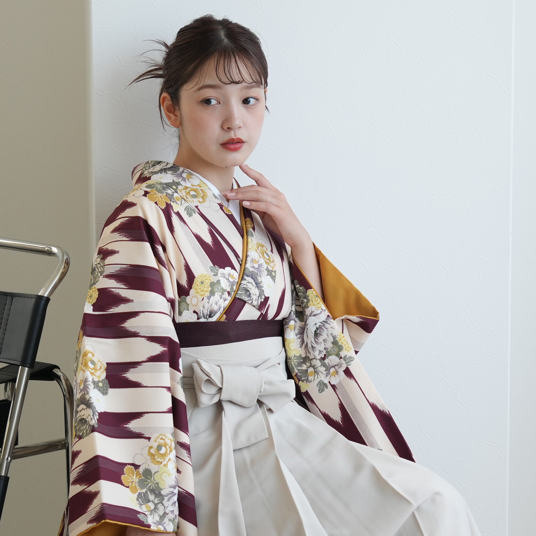 袴 レンタル 卒業式 2尺袖着物 17点セット ニコアンティーク 古典柄
