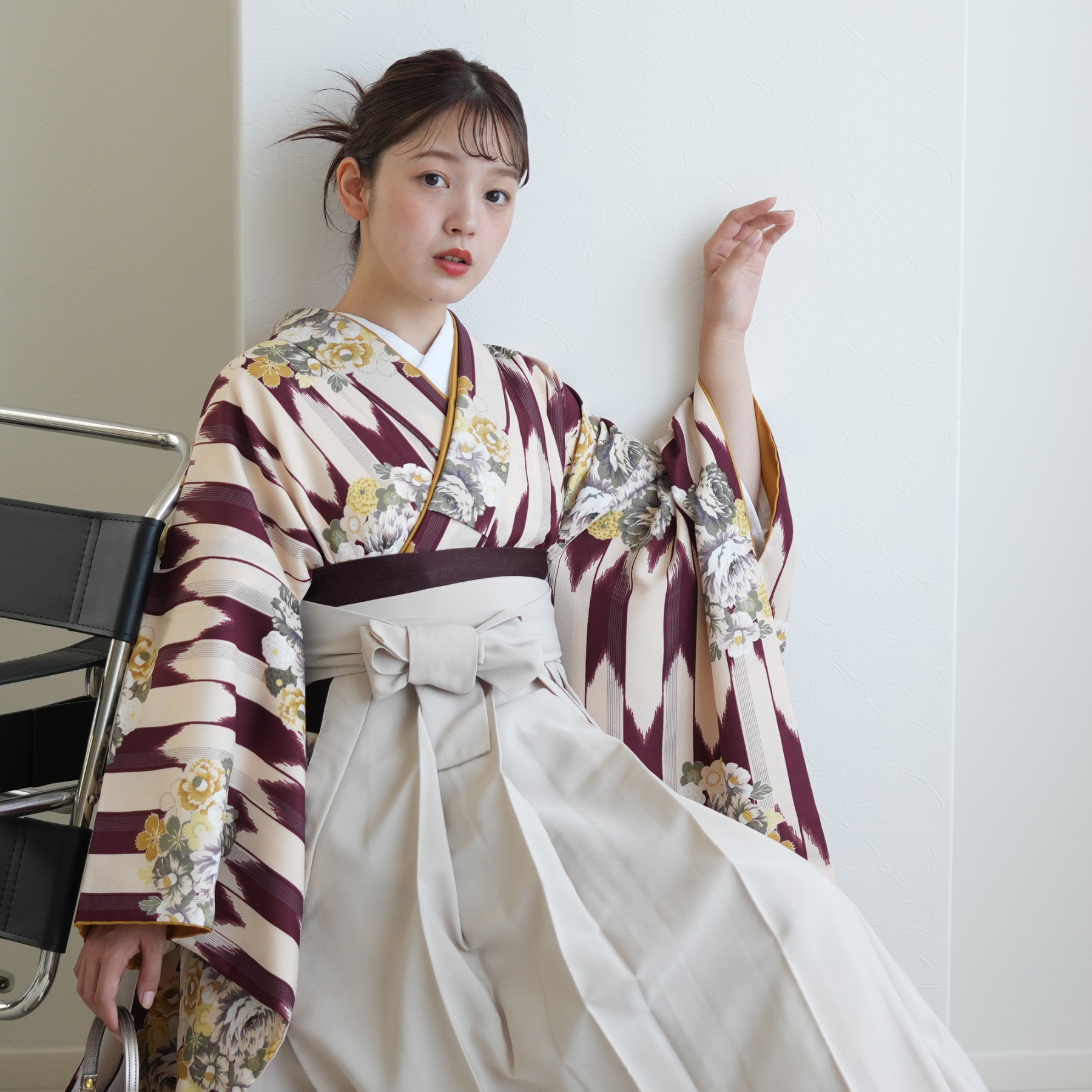 袴 レンタル 卒業式 2尺袖着物 17点セット ニコアンティーク 古典柄