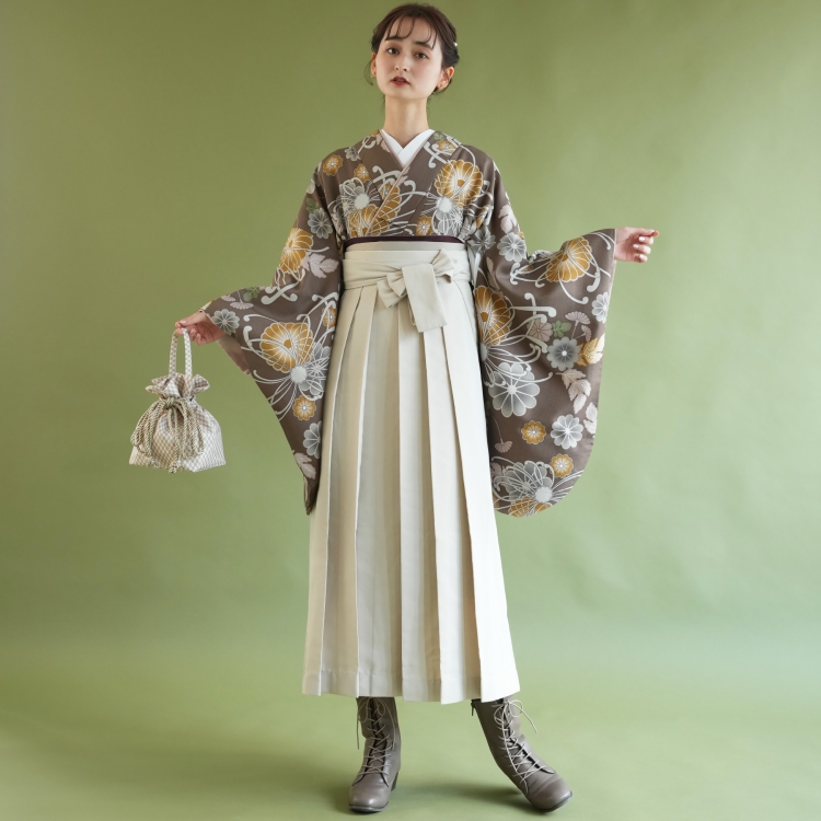 袴 レンタル 卒業式 2尺袖着物 17点セット ひよこ商店 古典柄 レトロ