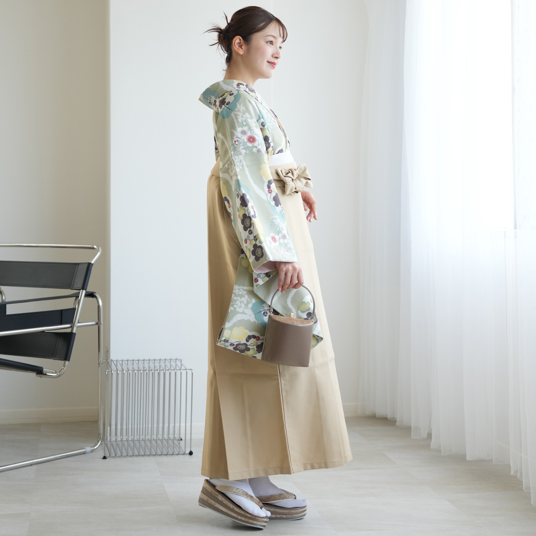 袴 レンタル 卒業式 2尺袖着物 17点セット ひよこ商店 古典柄 レトロ