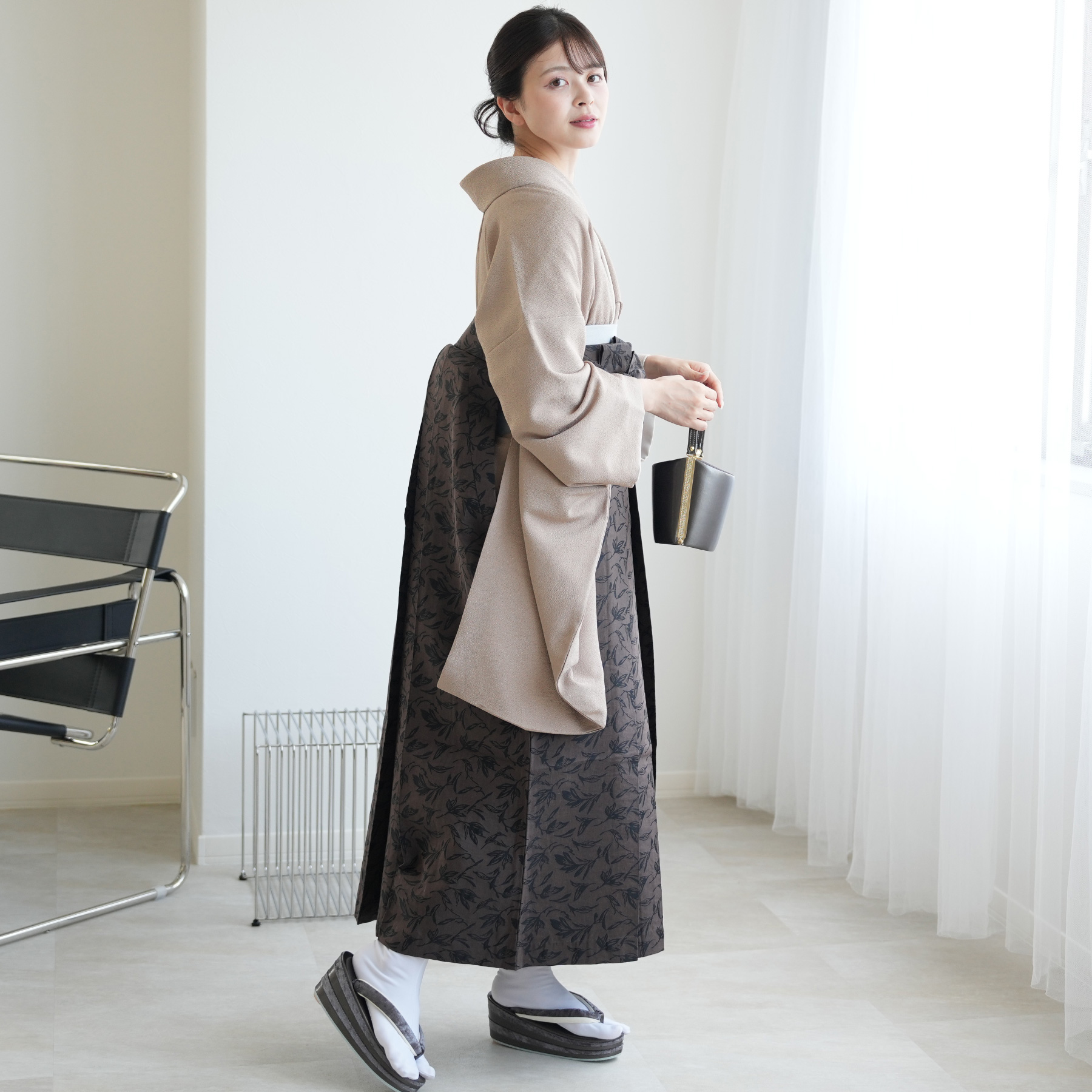 袴 レンタル 卒業式 2尺袖着物 17点セット utatane 古典柄 レトロ 袴