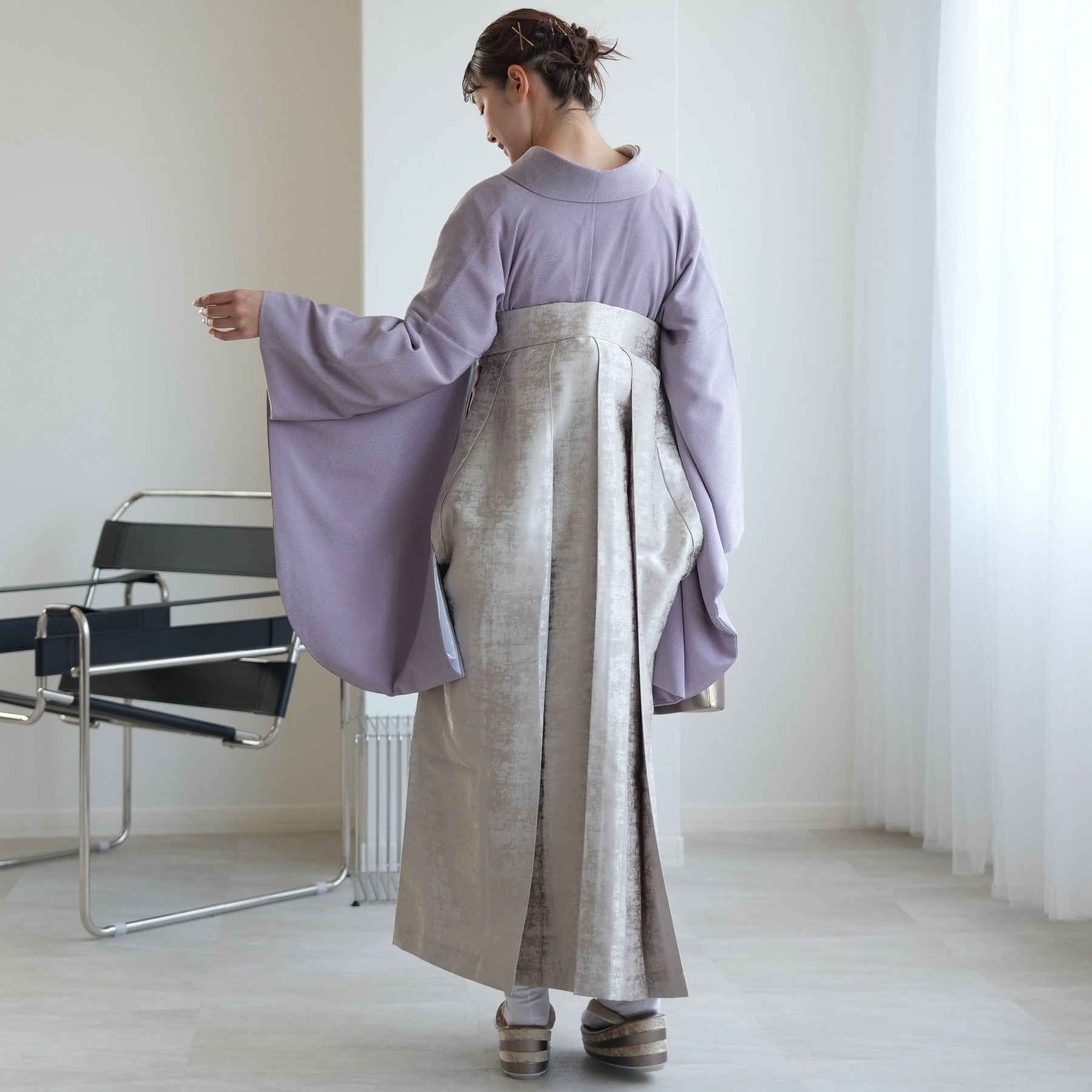 袴 レンタル 卒業式 2尺袖着物 17点セット utatane 古典柄 レトロ 袴