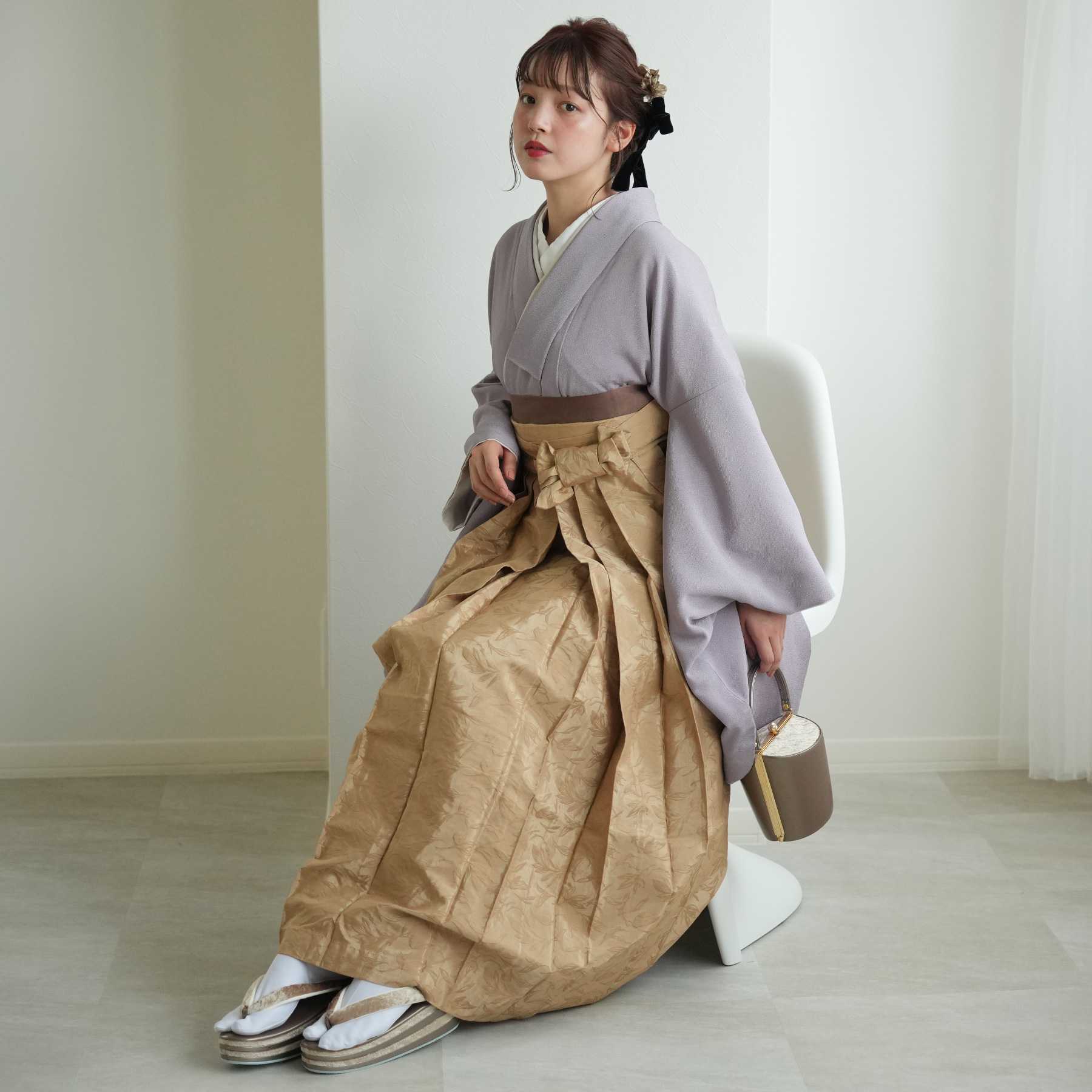 袴 レンタル 卒業式 二尺袖着物 17点セット フルセット utatane 古典柄