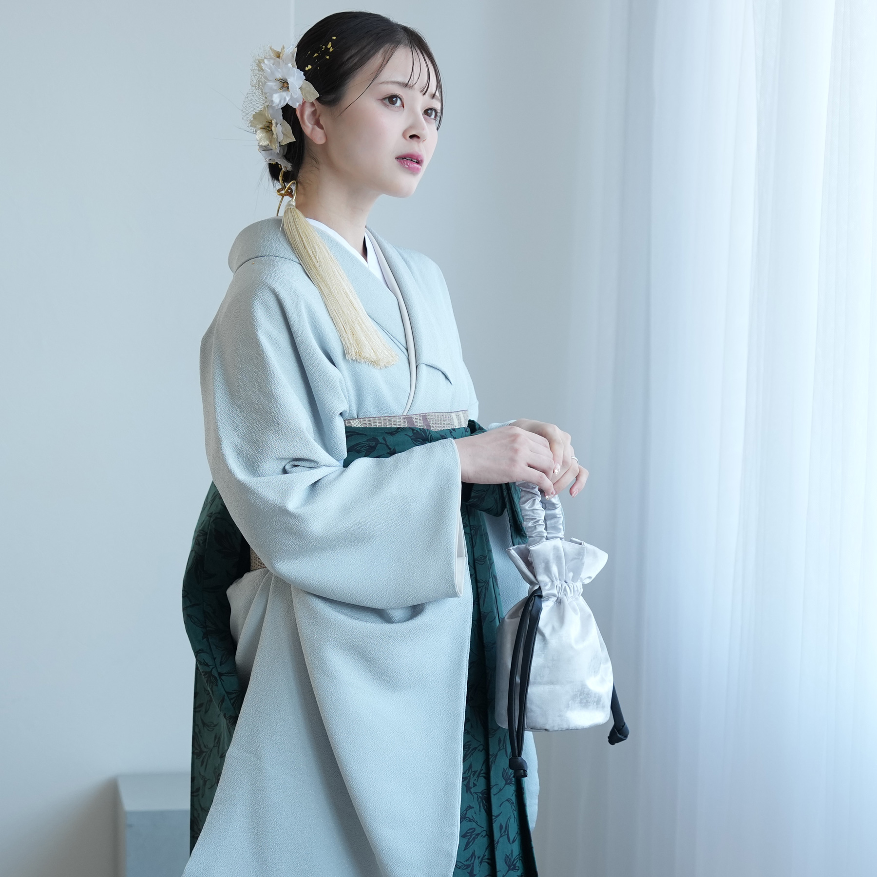 袴 レンタル 卒業式 二尺袖着物 17点セット utatane レトロ 袴セット 