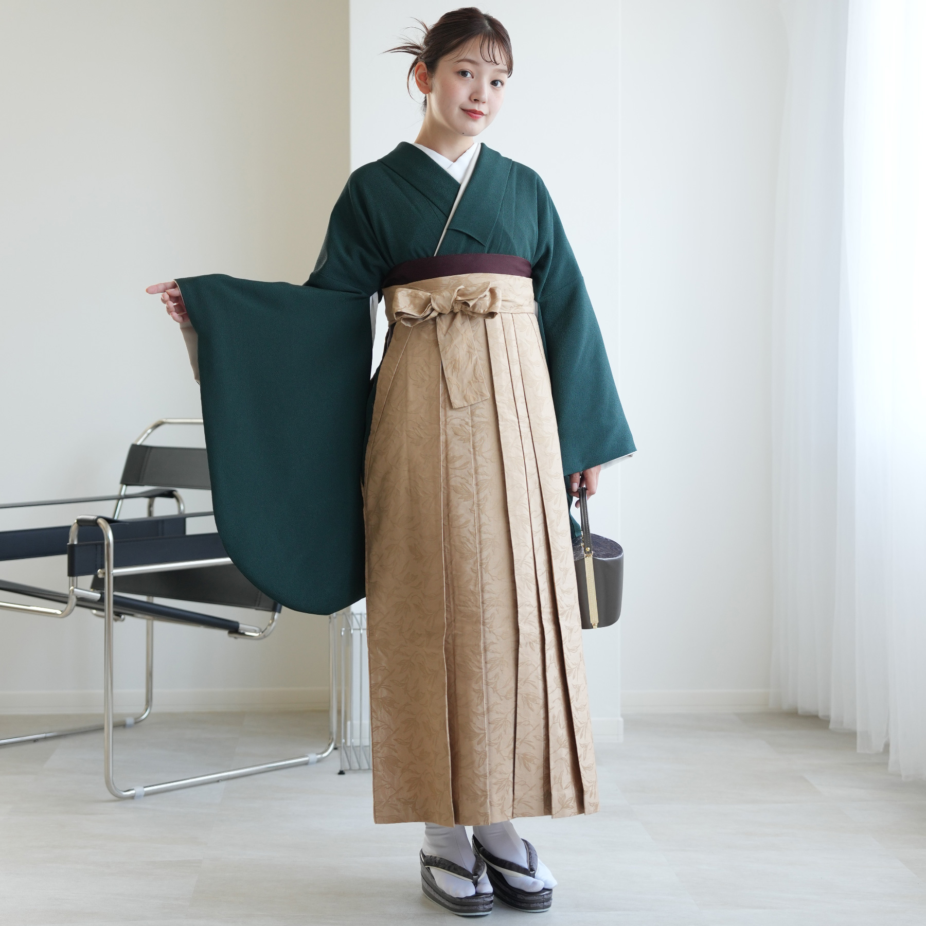 utatane 袴セット 卒業式 utatane 袴 卒業式 購入 2尺袖着物+袴の2点セット レトロ 袴セット 花