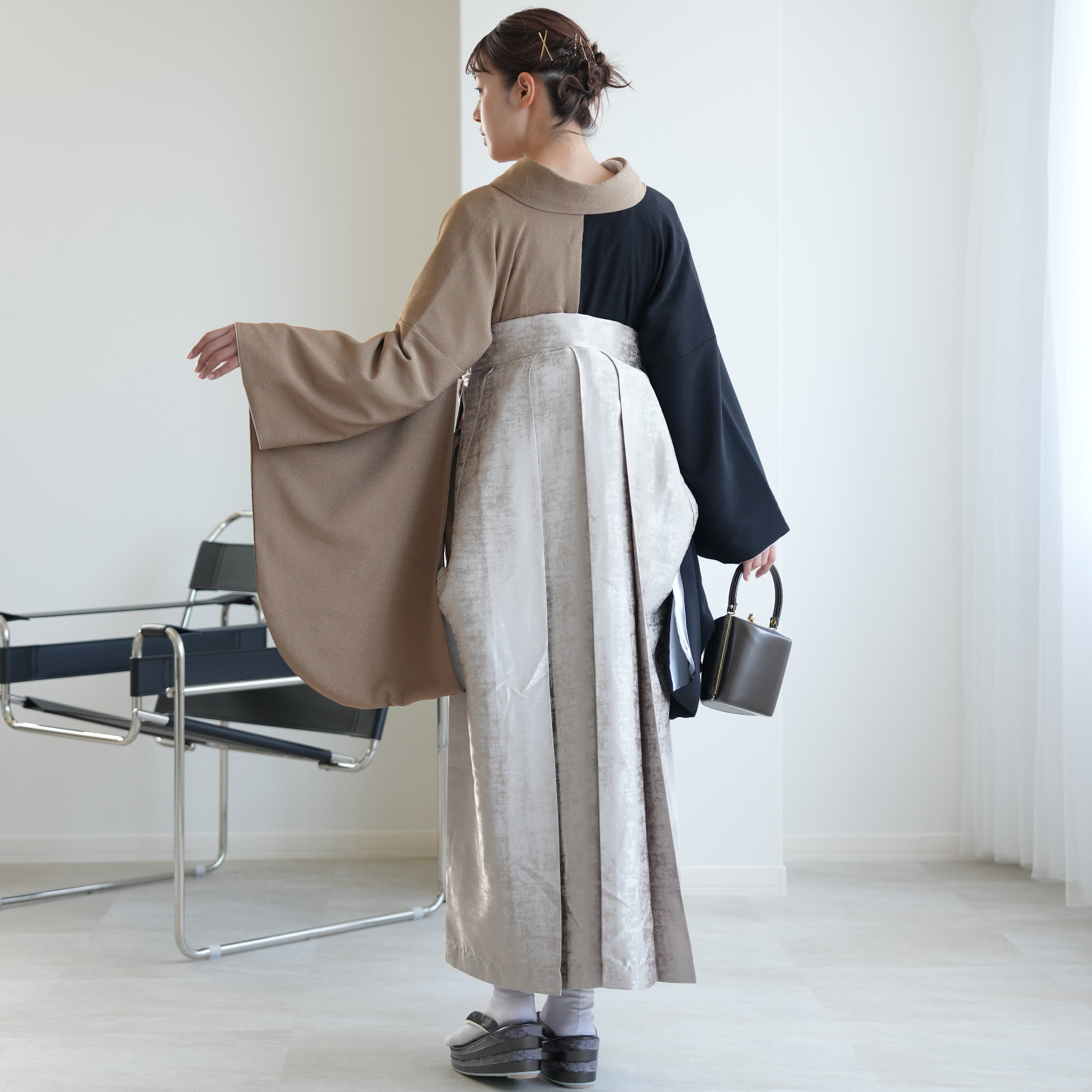 袴 レンタル 卒業式 2尺袖着物 17点セット utatane 古典柄 レトロ