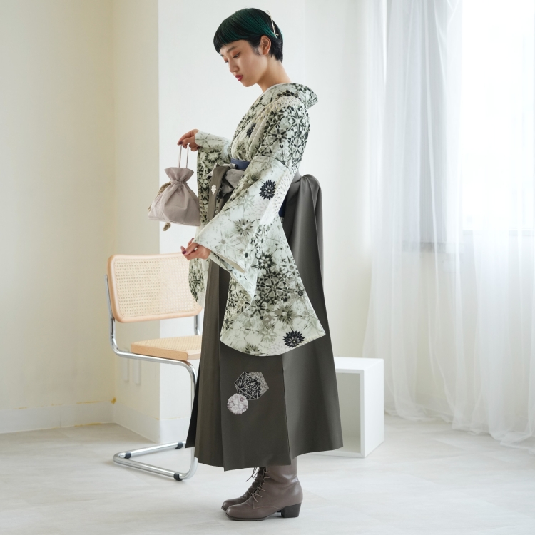 袴 レンタル 卒業式 2尺袖着物 袴セット 17点セット JAPAN STYLE×中