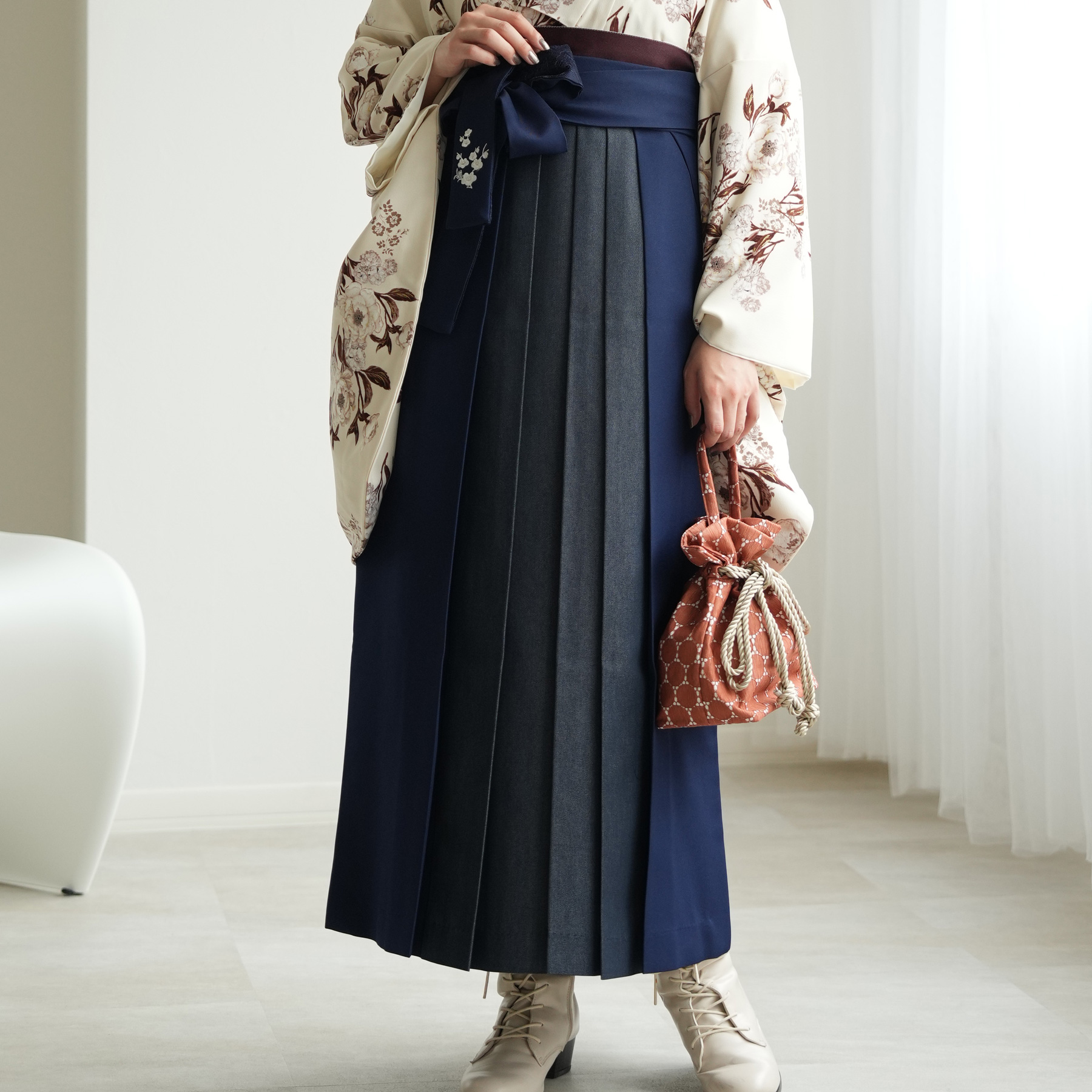 Heather（ヘザー） 袴 レンタル 卒業式 袴 17点セット オフホワイトに