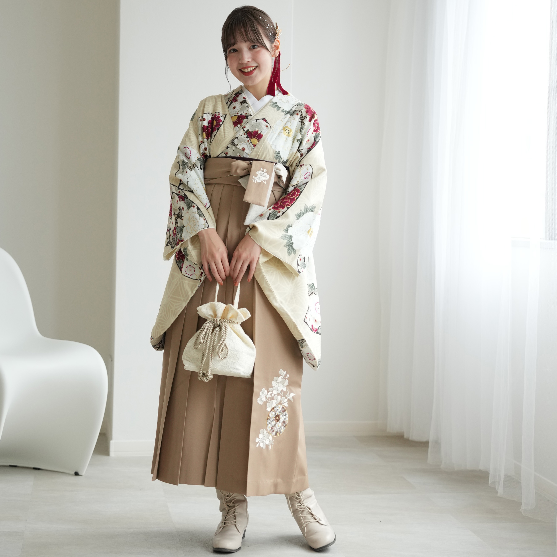 袴 レンタル 卒業式 九重 袴 17点セット ...の詳細画像3
