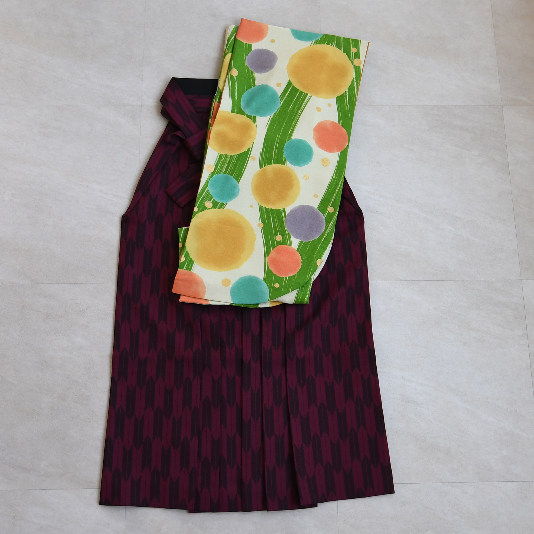 レディース2尺袖着物 袴 17点セット（バリエーションG）