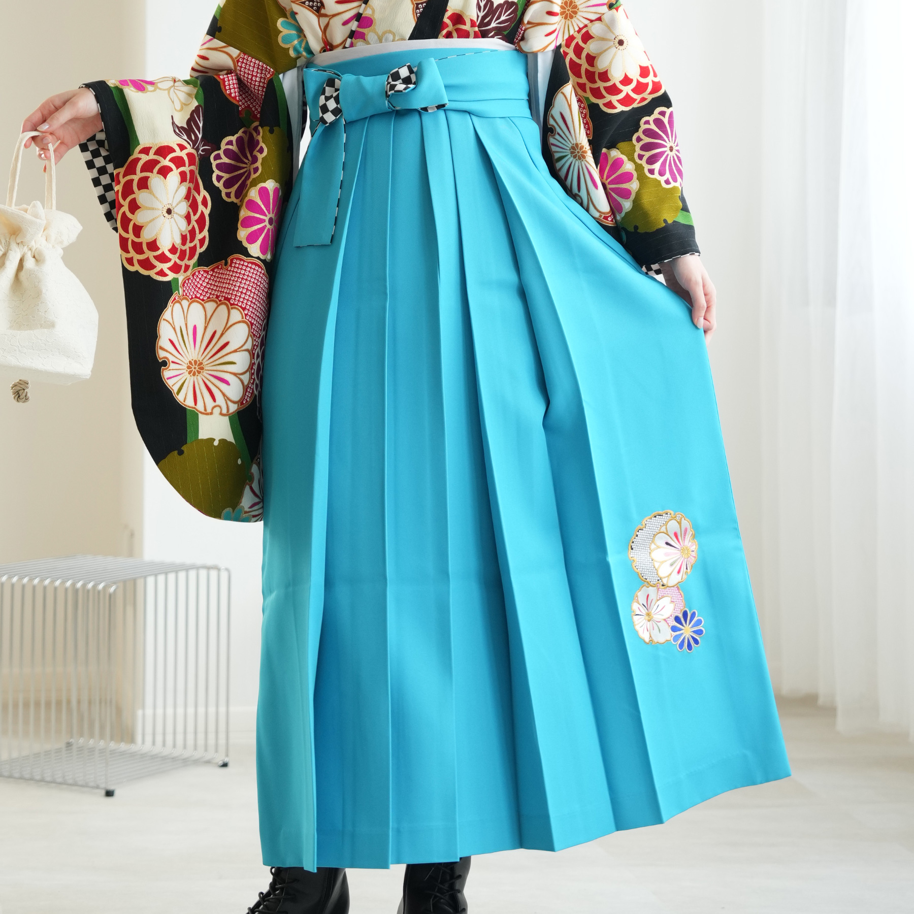 袴 レンタル 卒業式 2尺袖着物 17点セット JAPAN STYLE 古典 レトロ 