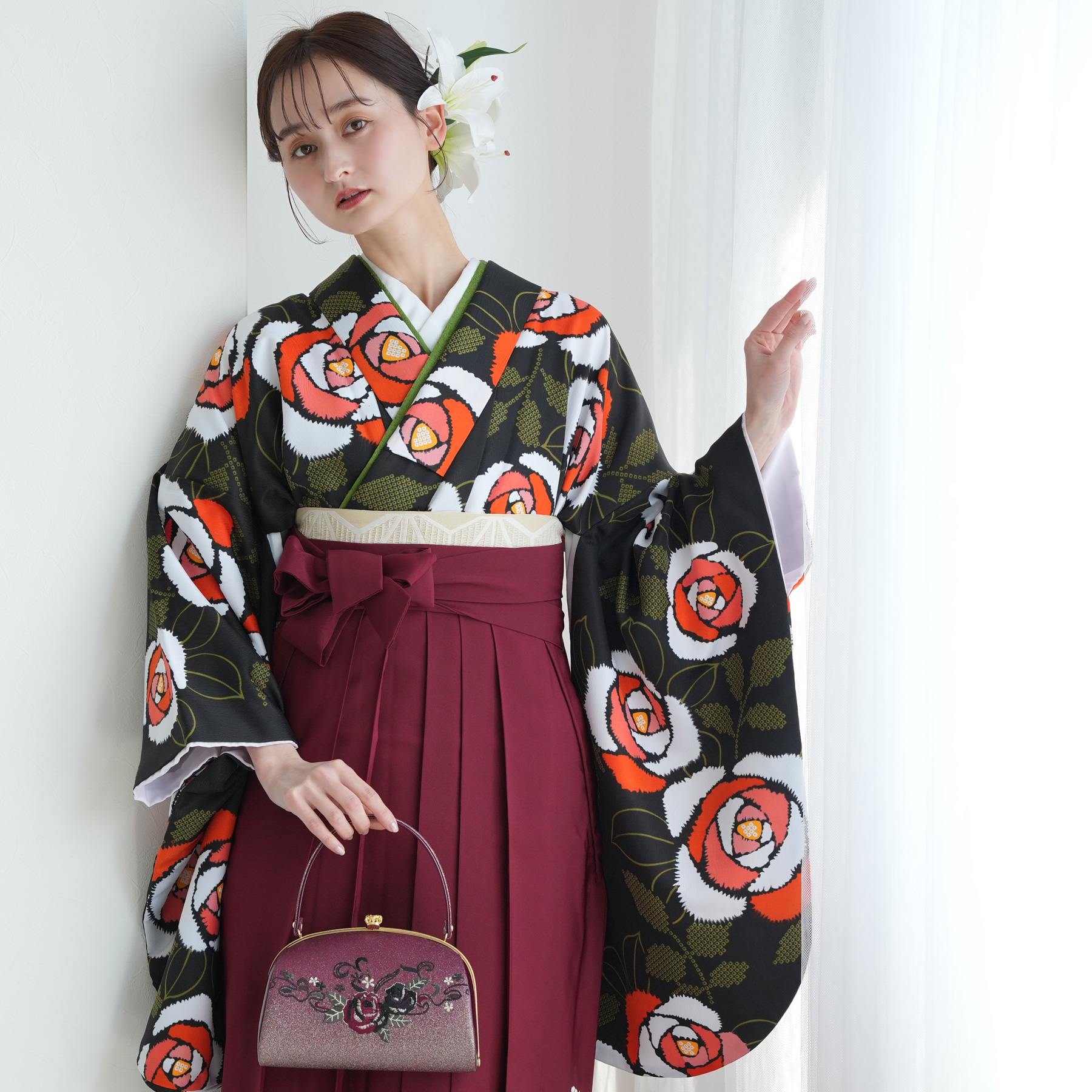 レディース2尺袖着物 袴 17点セット（バリエーションメイン画像）