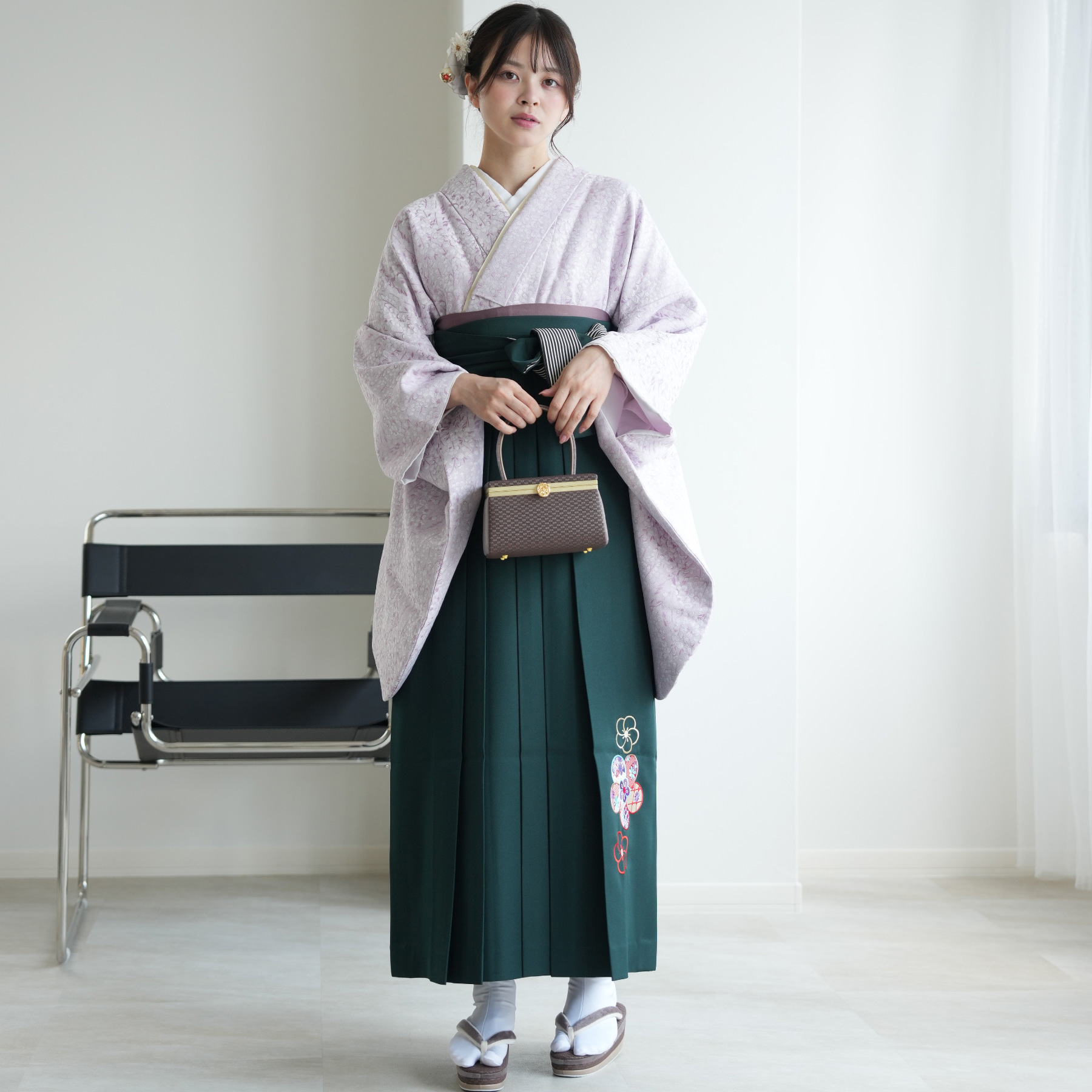 袴 レンタル 卒業式 2尺袖着物 袴 17点セット レトロ 袴セット ラベンダーピンクの可憐小花 : 1021660711 : 浴衣通販 utatane
