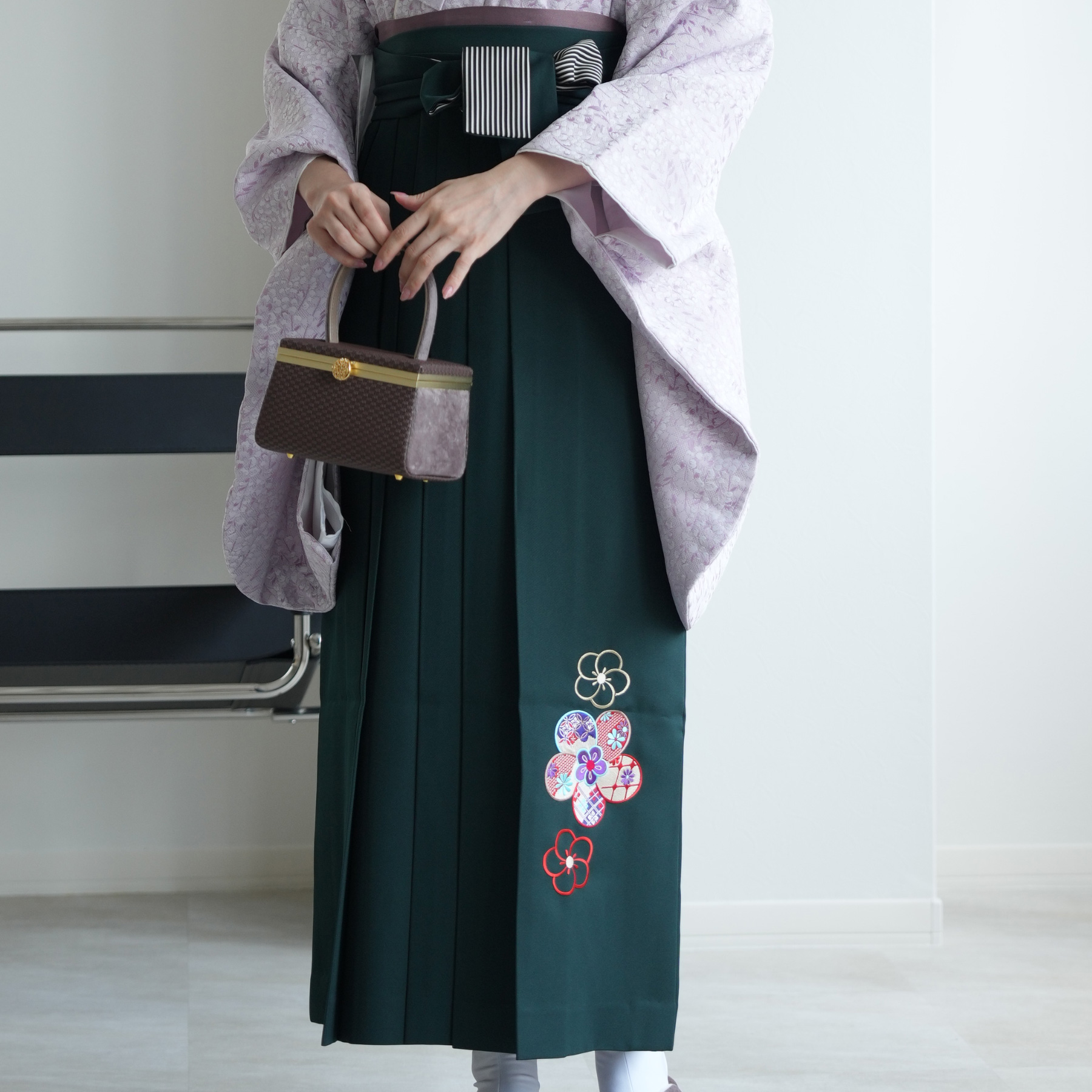 袴 レンタル 卒業式 2尺袖着物 袴 17点セット レトロ 袴セット ラベンダーピンクの可憐小花 : 1021660711 : 浴衣通販 utatane
