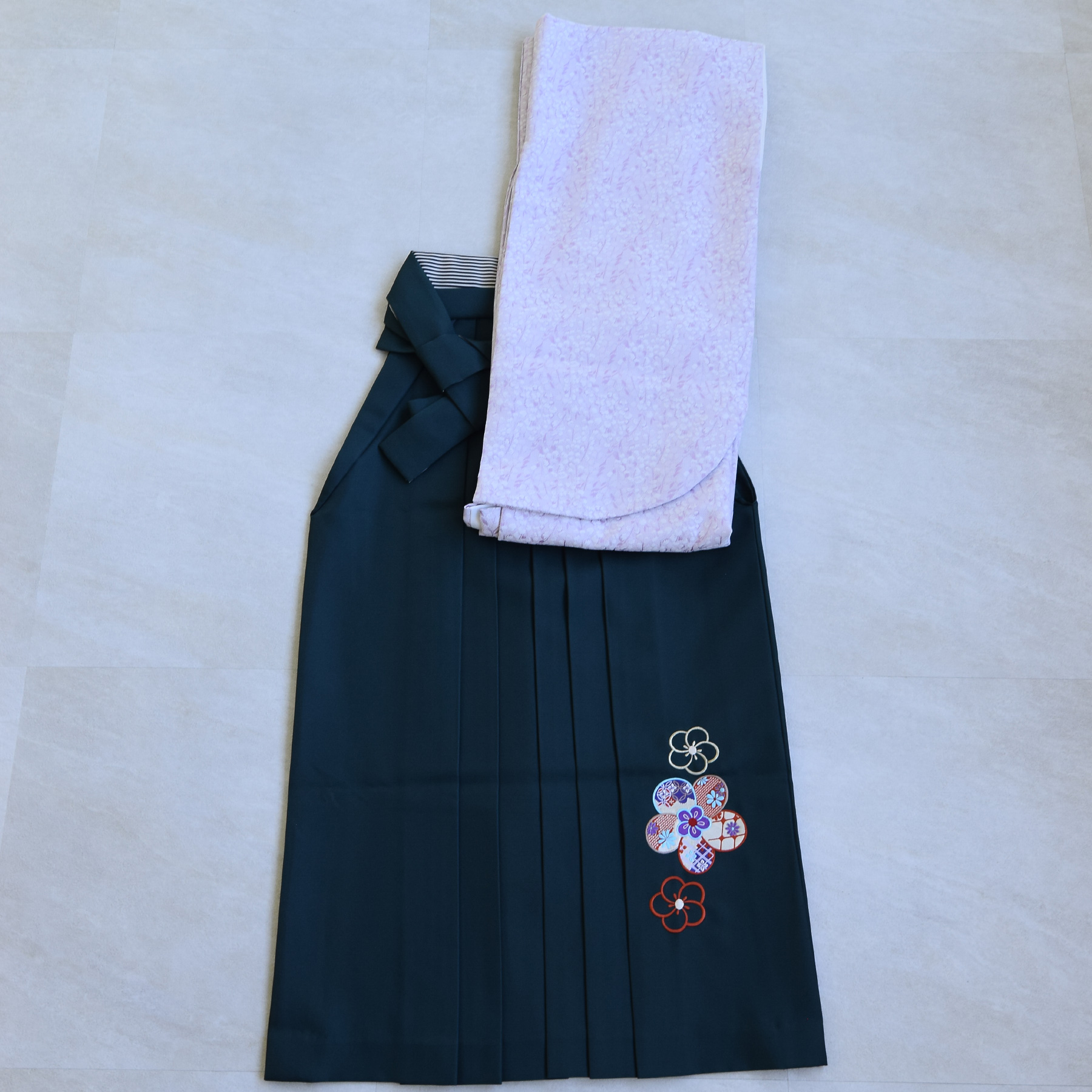 袴 レンタル 卒業式 2尺袖着物 袴 17点セット レトロ 袴セット ラベンダーピンクの可憐小花 : 1021660711 : 浴衣通販 utatane
