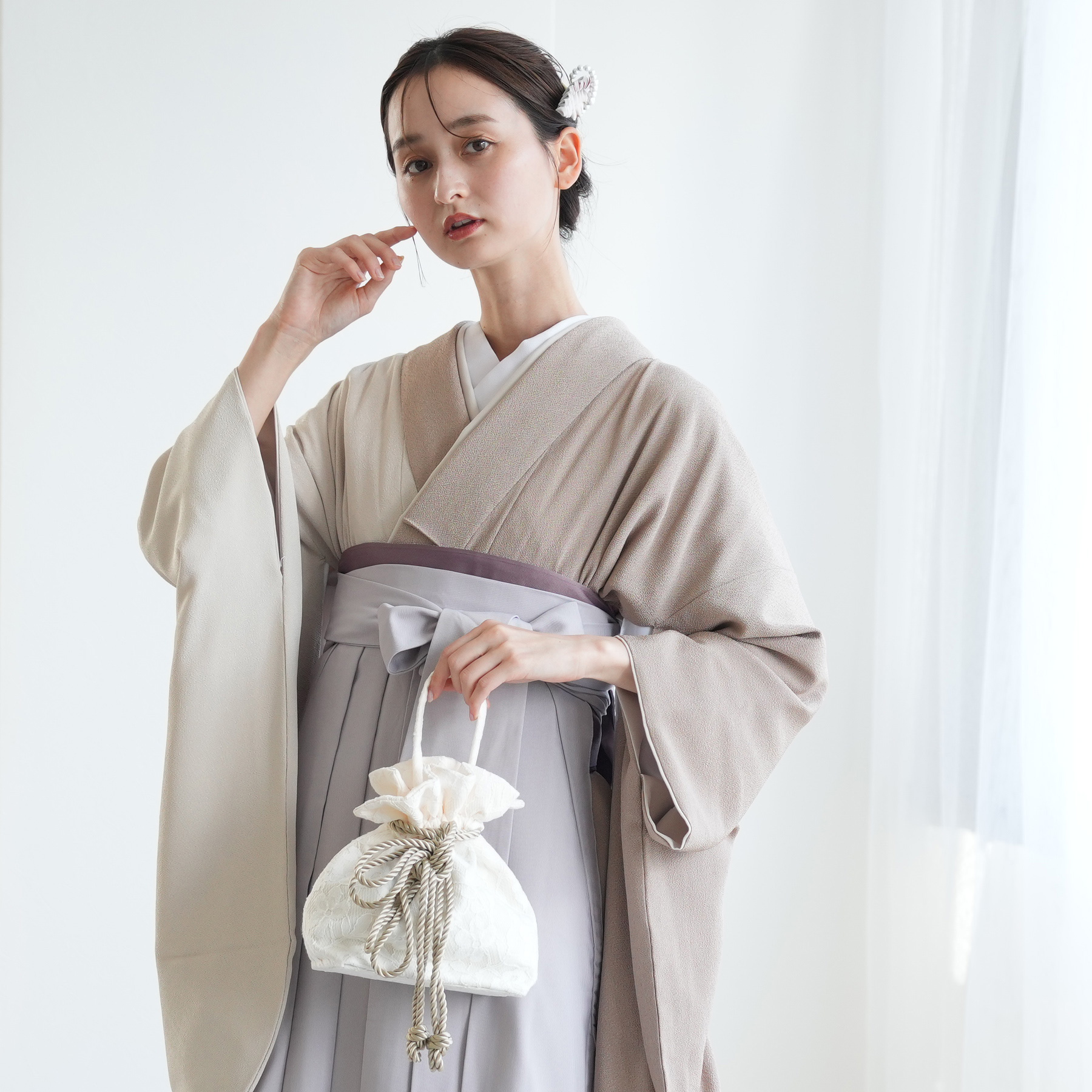 袴 レンタル 卒業式 2尺袖着物 17点セット utatane レトロ 袴セット