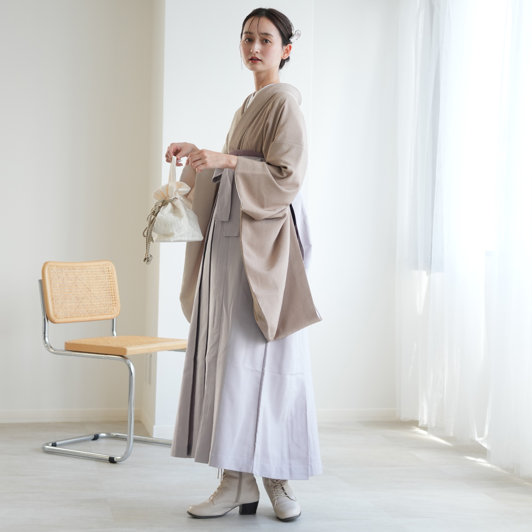 袴 レンタル 卒業式 2尺袖着物 17点セット utatane レトロ 袴セット