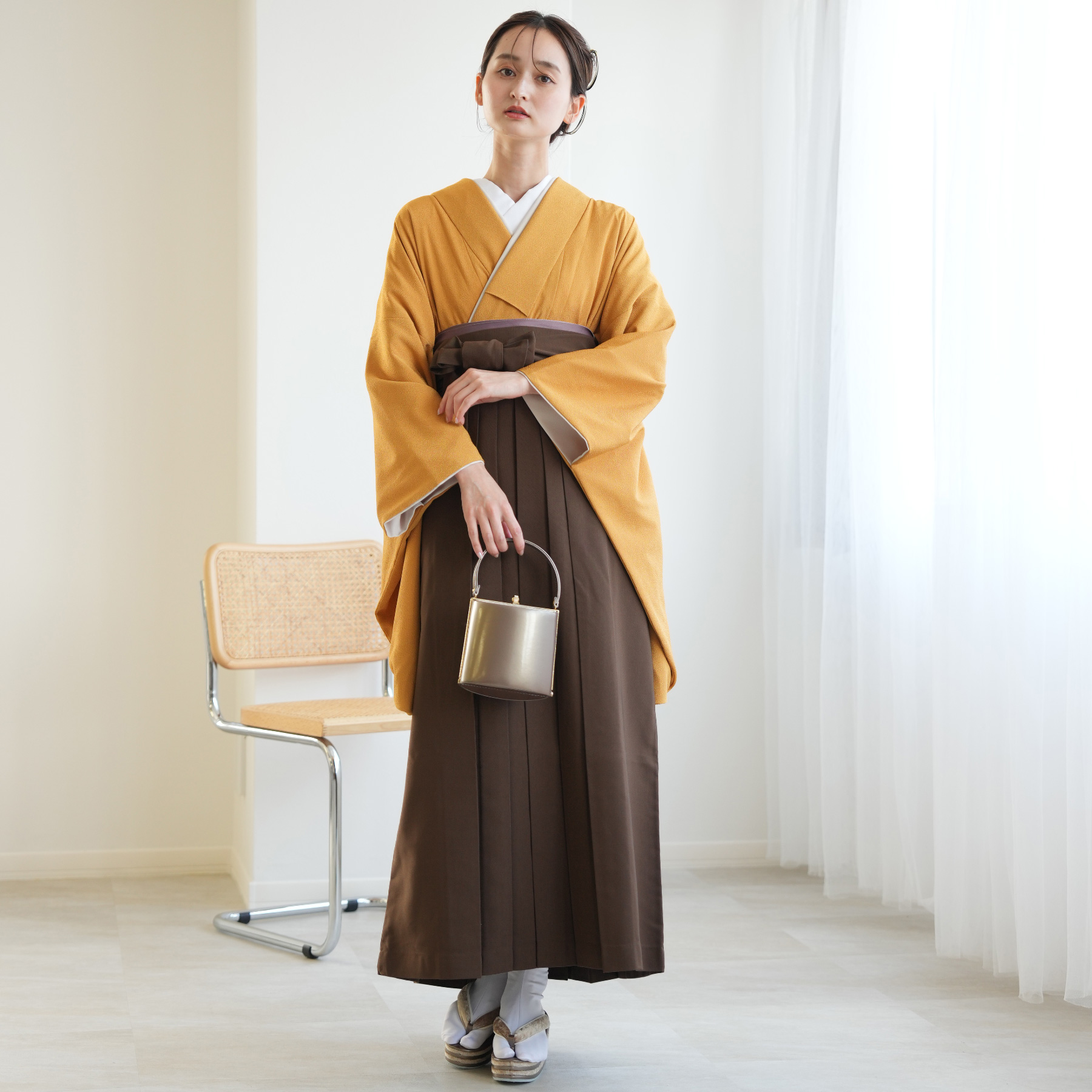 utatane 袴 袴 2点セット 2尺袖着物 utatane 卒業式 販売 袴91-99cm（身長