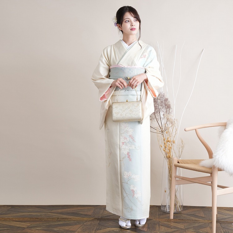 着物　七五三　付け下げ　結婚式　美品　フルセット　正絹　やまと　花柄 レンタル 訪問着 おしゃれ フルセット 正絹 着物 花柄 黄系 七五三