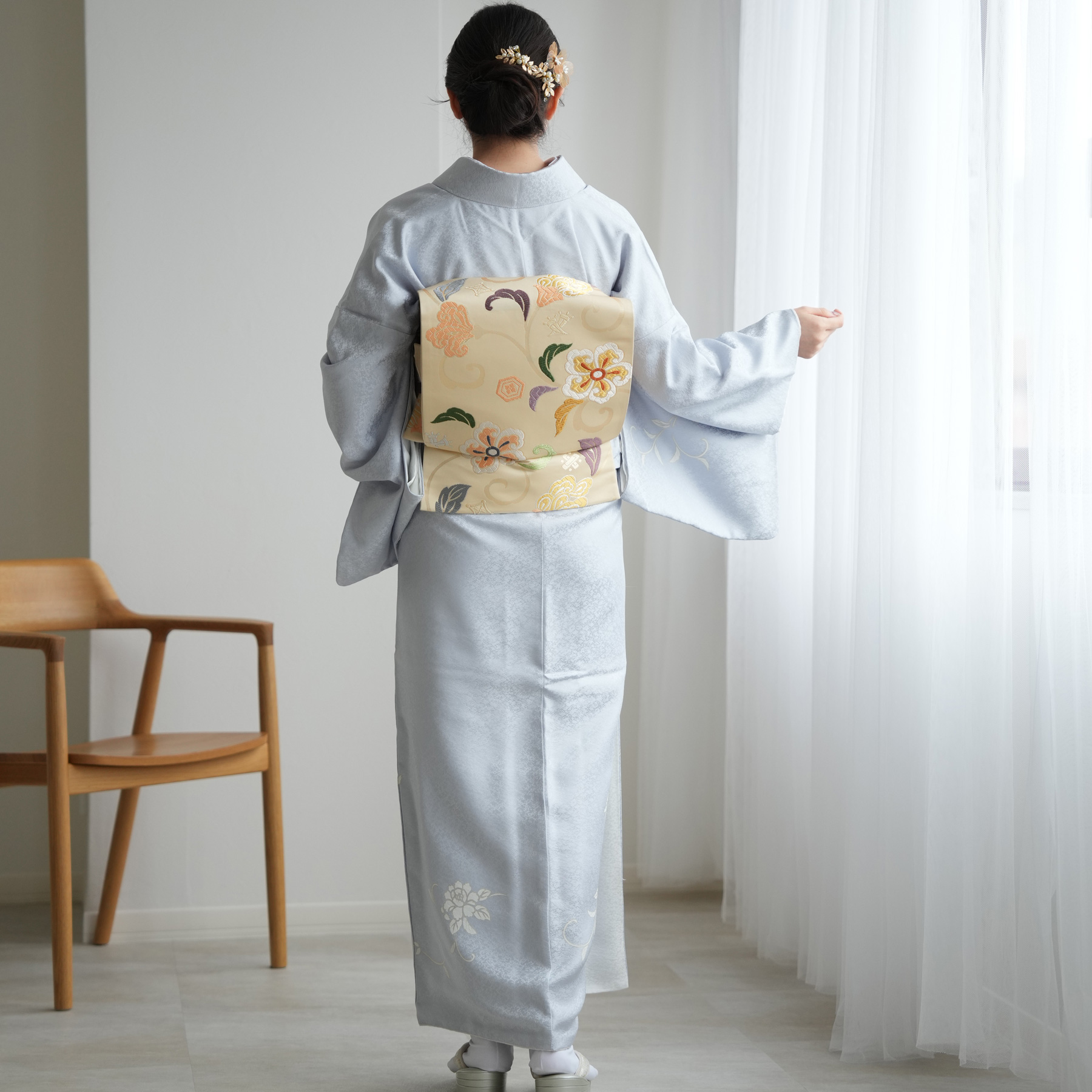 レンタル 訪問着 おしゃれ フルセット 正絹 着物 花柄 七五三 結婚式