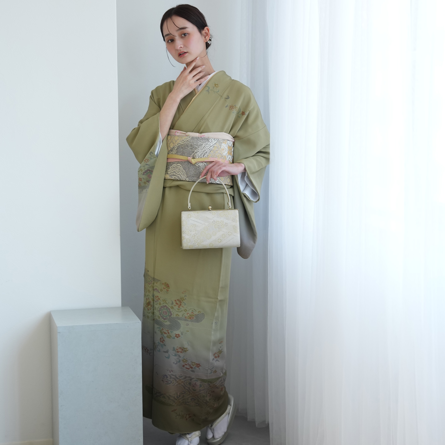 訪問着 レンタル おしゃれ 20点 フルセット 古典柄 正絹 着物 七五三