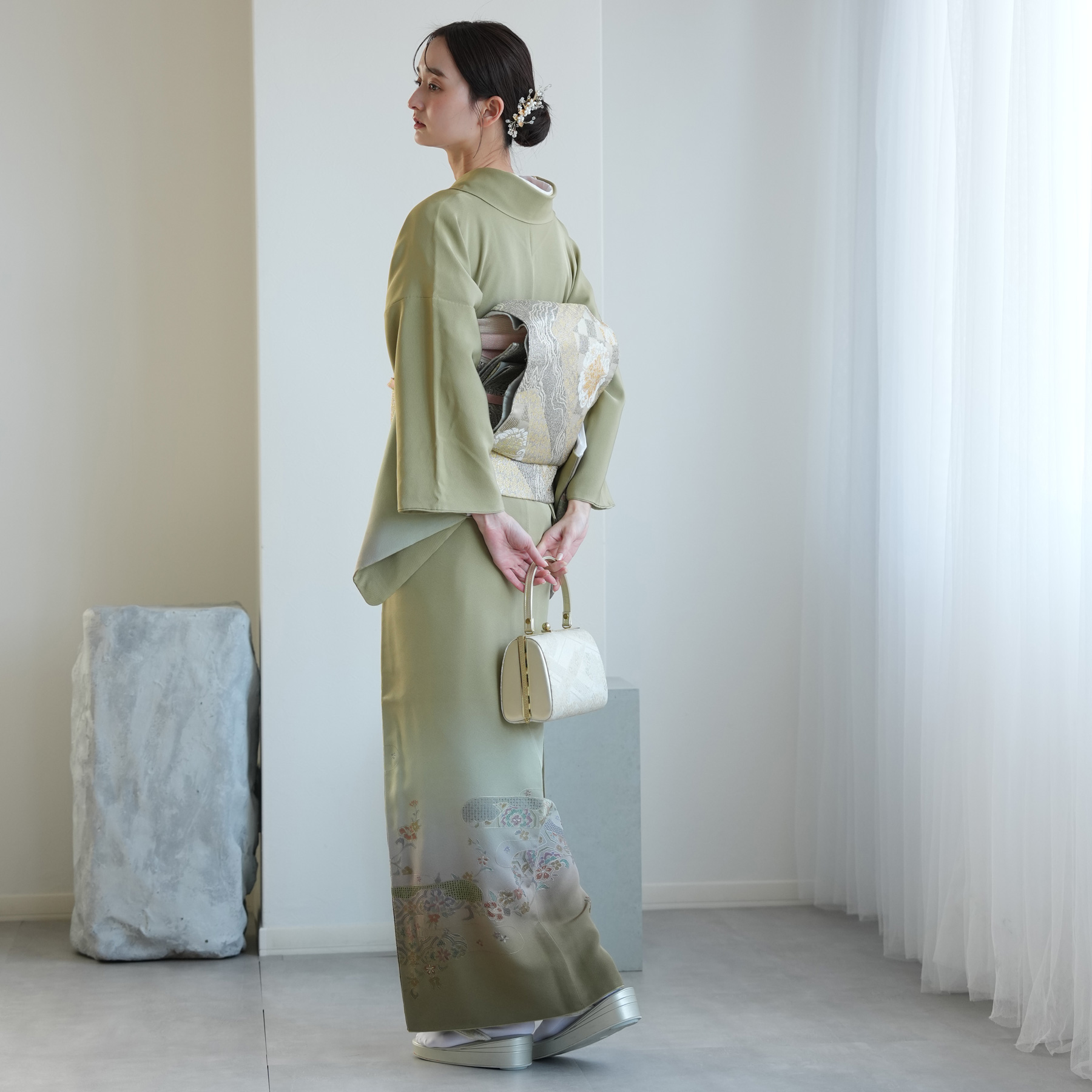 訪問着 レンタル おしゃれ 20点 フルセット 古典柄 正絹 着物 七五三