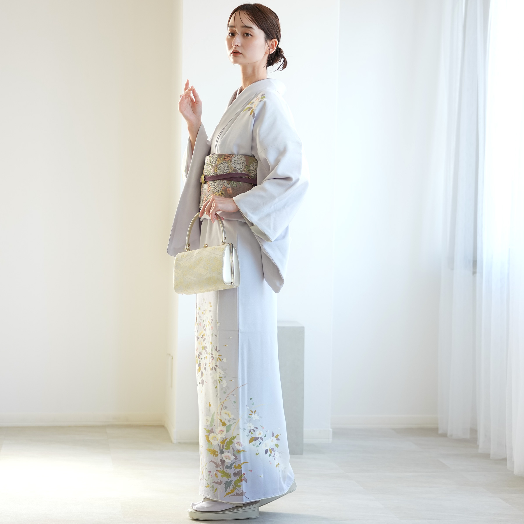 訪問着 レンタル おしゃれ 20点 フルセット 古典柄 レトロ モダン 母親