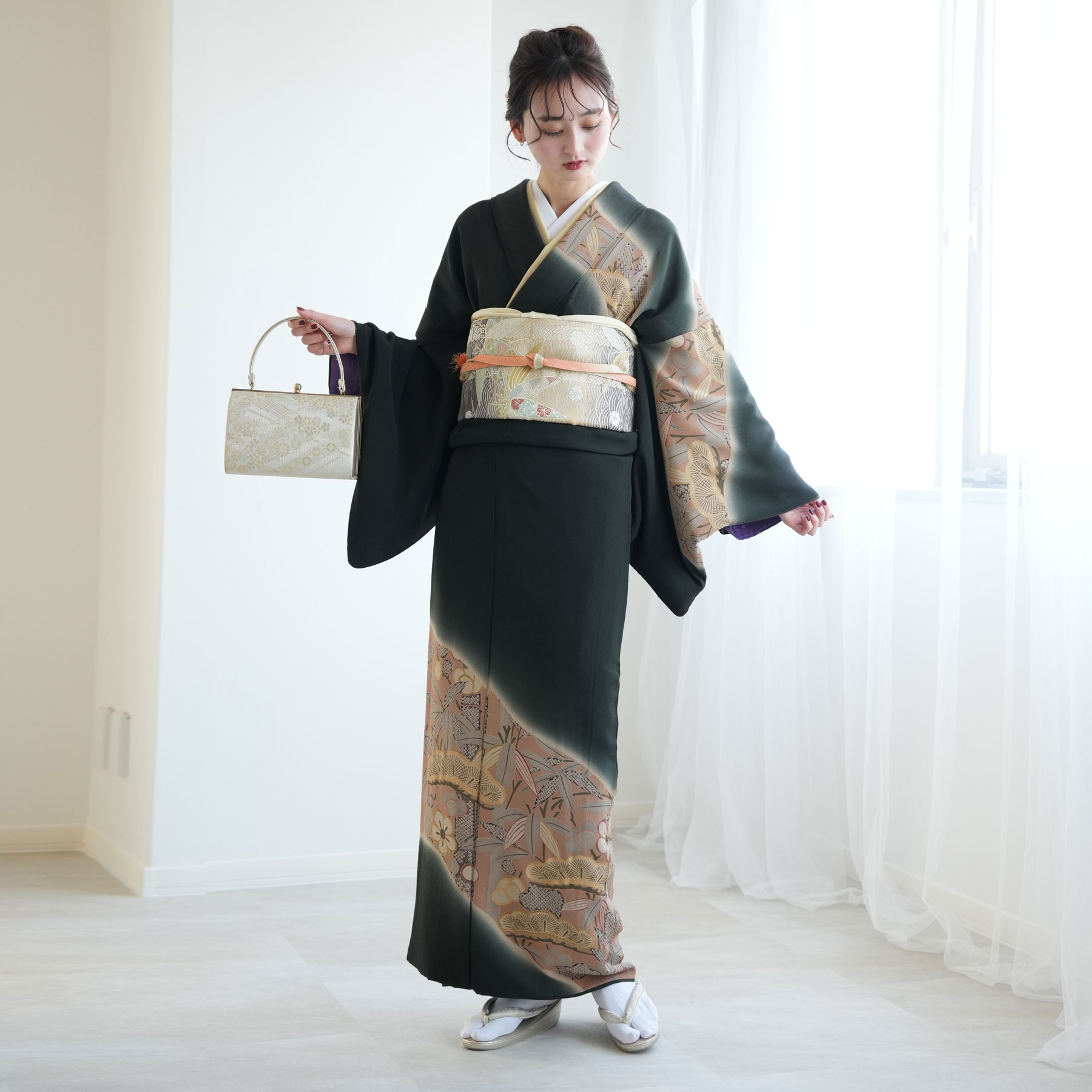 訪問着 レンタル おしゃれ 20点 フルセット 大きい 結婚式 卒業式 卒園