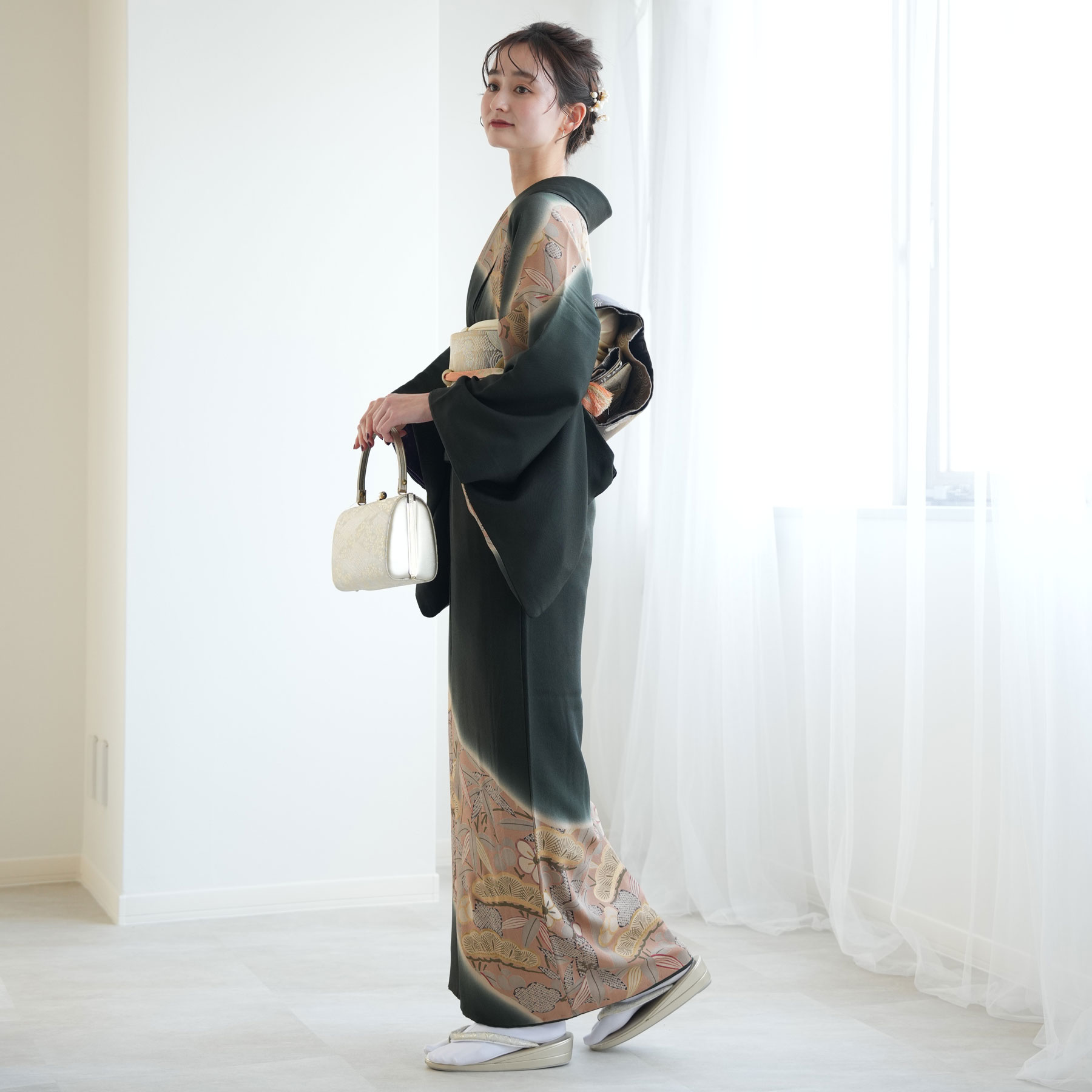 訪問着 レンタル おしゃれ 20点 フルセット 大きい 結婚式 卒業式 卒園