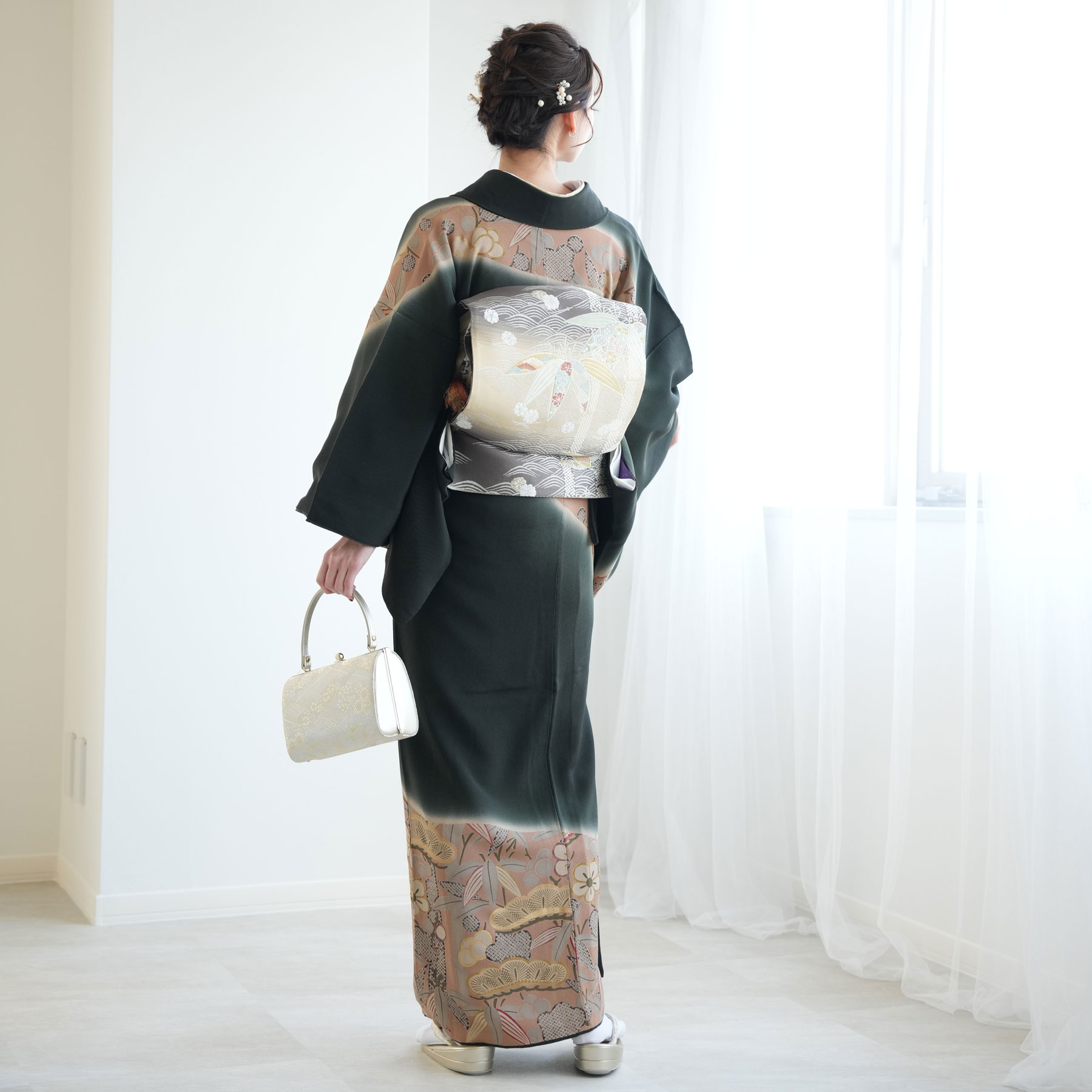 訪問着 レンタル おしゃれ 20点 フルセット 大きい 結婚式 卒業式 卒園