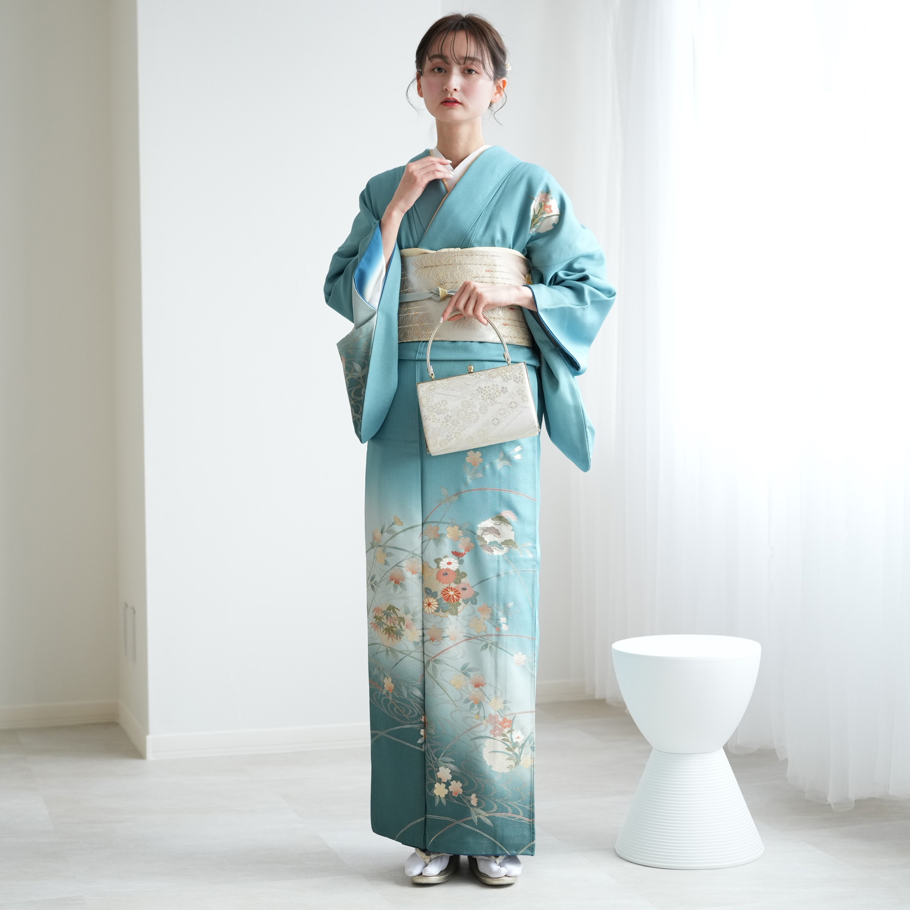 訪問着 レンタル おしゃれ 20点セット 結婚式 卒業式 卒園式 お茶会 食事会 入学式 入園式 フォーマル お宮参り 七五三 観劇 母親 フルセット 正絹 青緑系 ラメ : 1040609900 : 浴衣通販 utatane