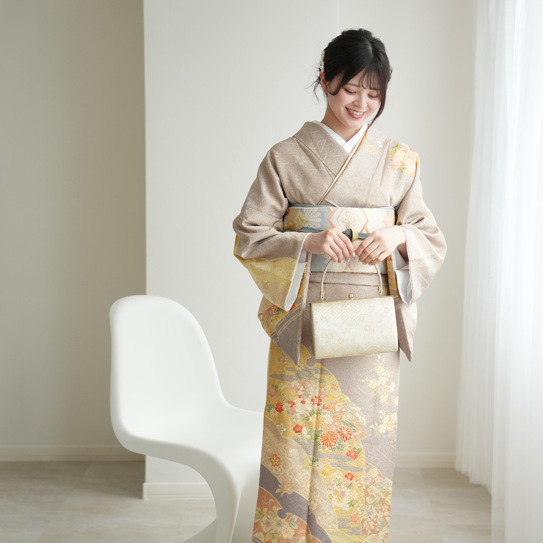 訪問着フルセット　高級袋帯　四季の花々　結婚式　七五三　入学式　訪問着セット レンタル 訪問着 おしゃれ フルセット 結婚式 卒業式 入学式 七五三