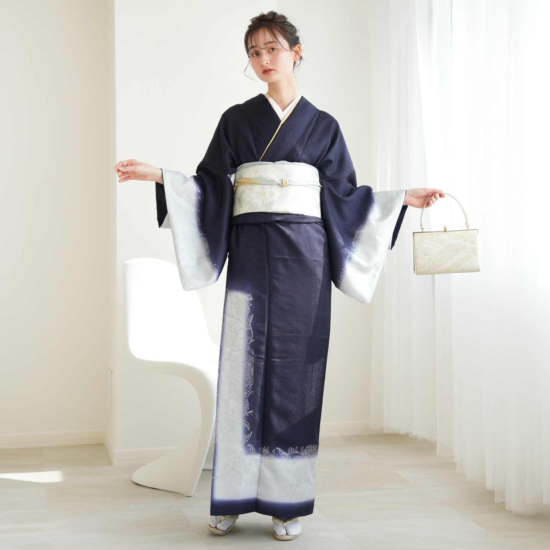 訪問着 フルセットa233F 七五三　入学式　お宮参り　結婚式 訪問着フルセット結婚式入学式七五三お宮参り茶会訪問着4点セット