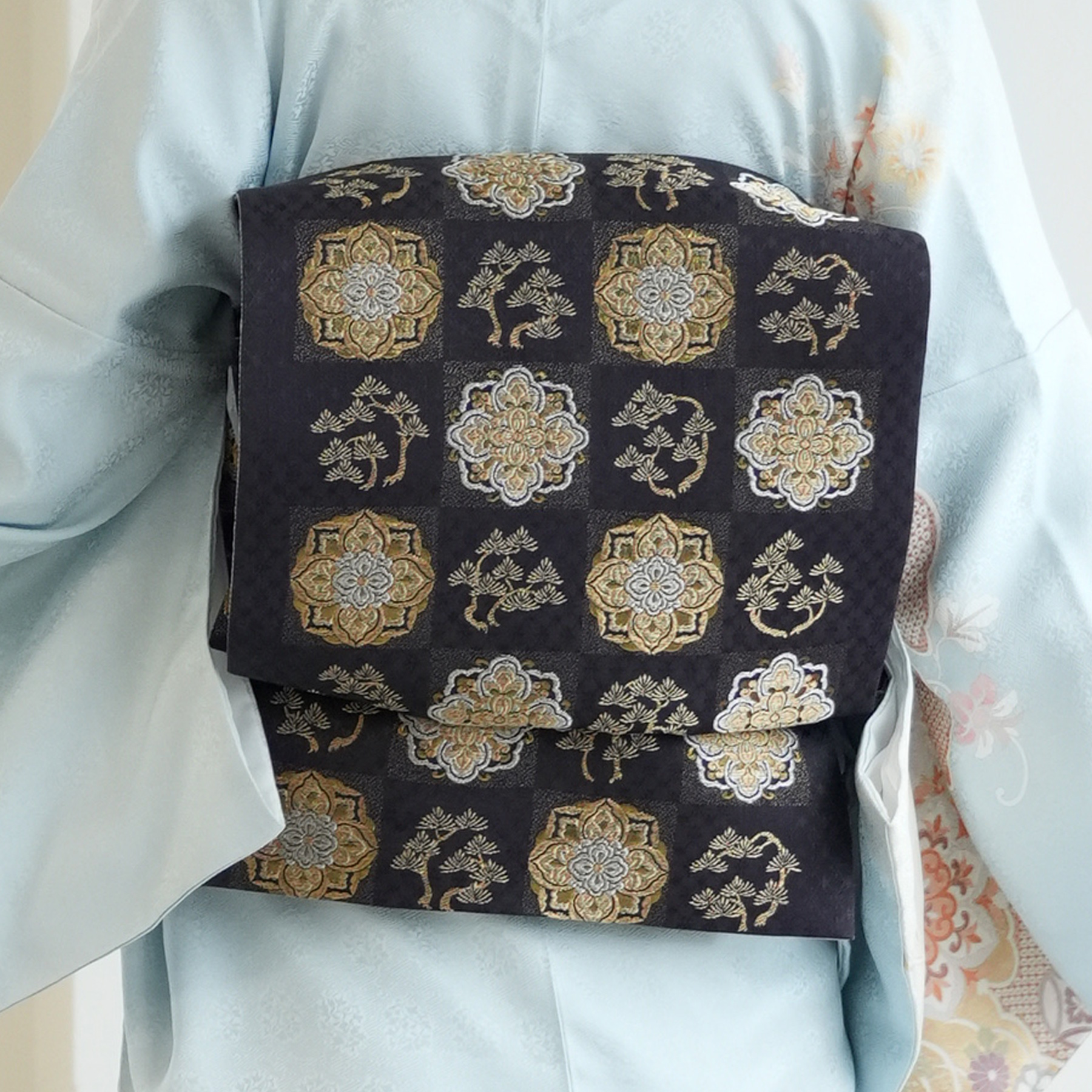 訪問着 レンタル おしゃれ 20点フルセット 水色に唐花文 結婚式 卒業式