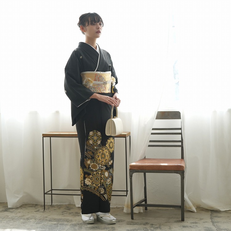 黒留袖 レンタル 50代 留袖 フルセット 着物 華文 華やか フォーマル