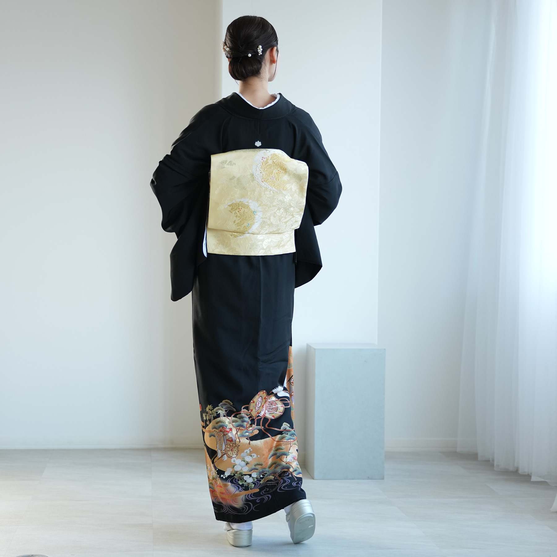 レンタル 黒留袖 50代 留袖 フルセット 着物 御所解文様 華やか