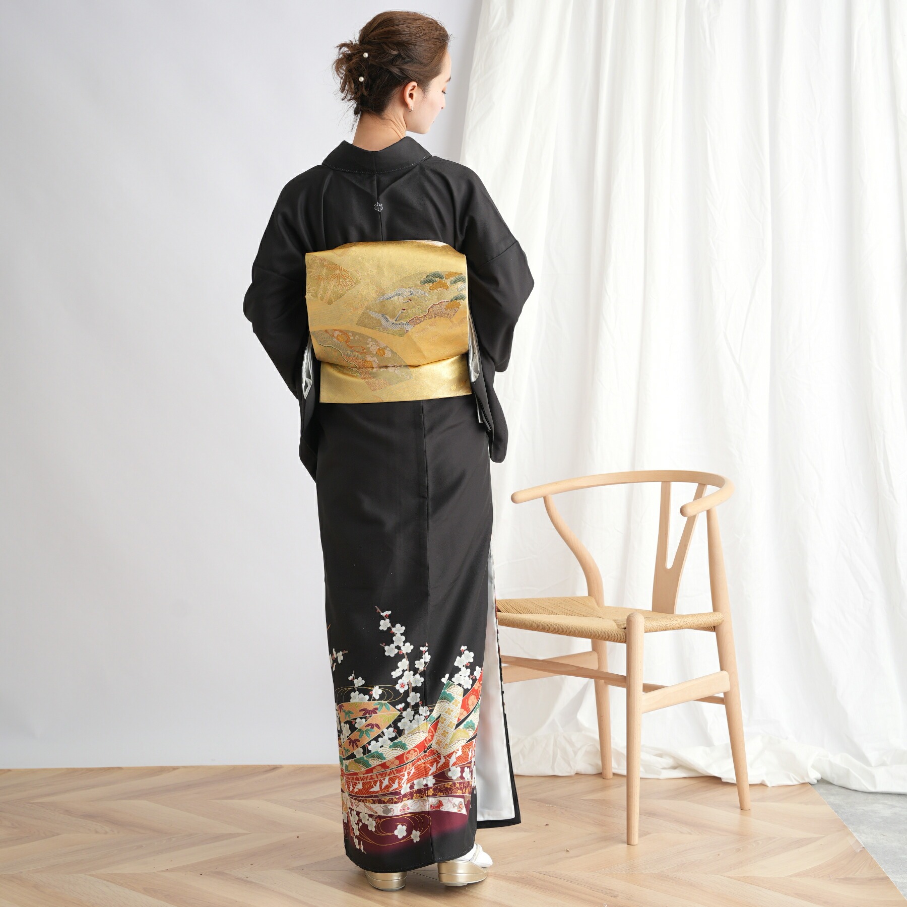 黒留袖 レンタル 50代 留袖 21点セット 着物 熨斗 黒系 第一礼装 結婚