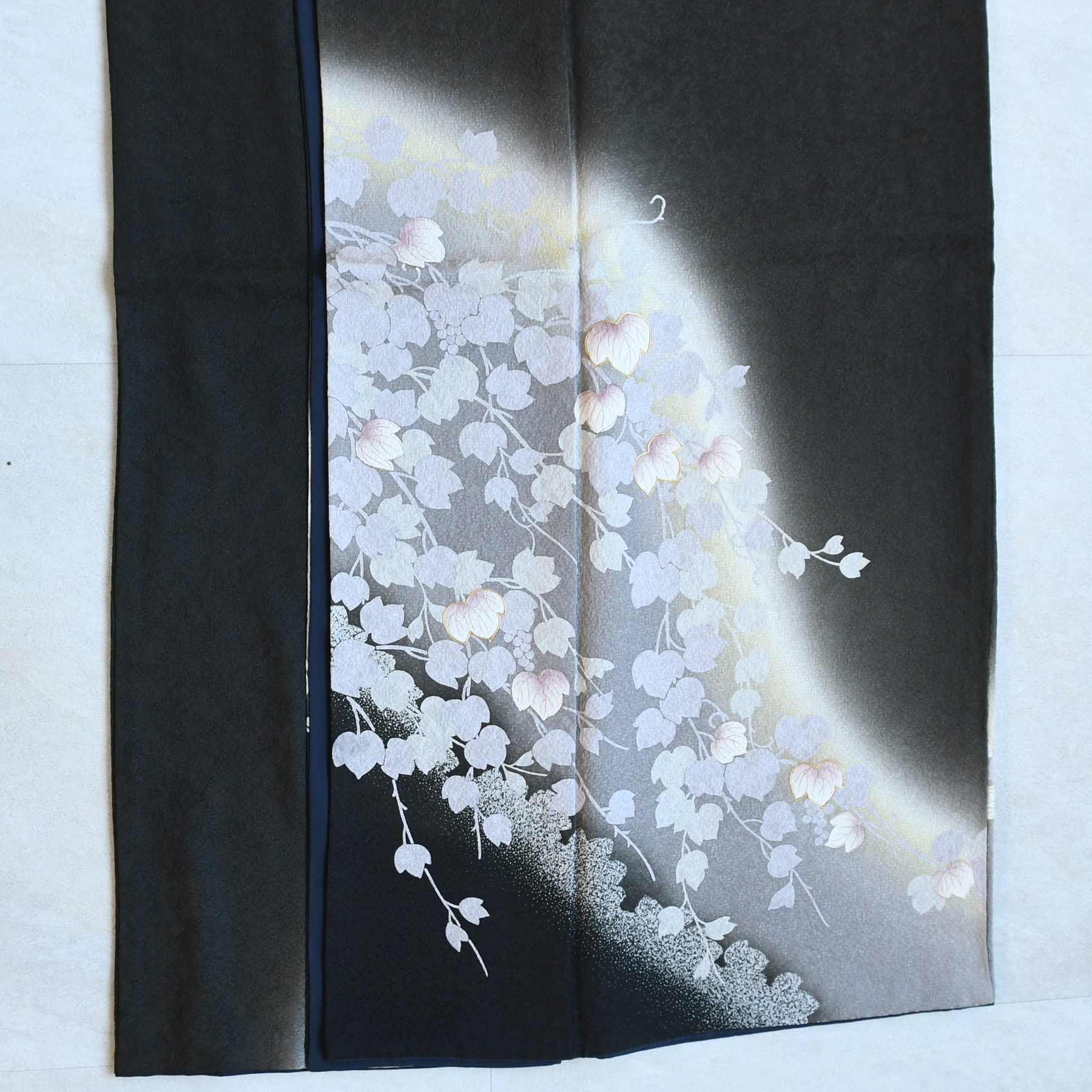 レンタル 付け下げ 20点セット 附下 着物 草花 黒系 フォーマル 入学式