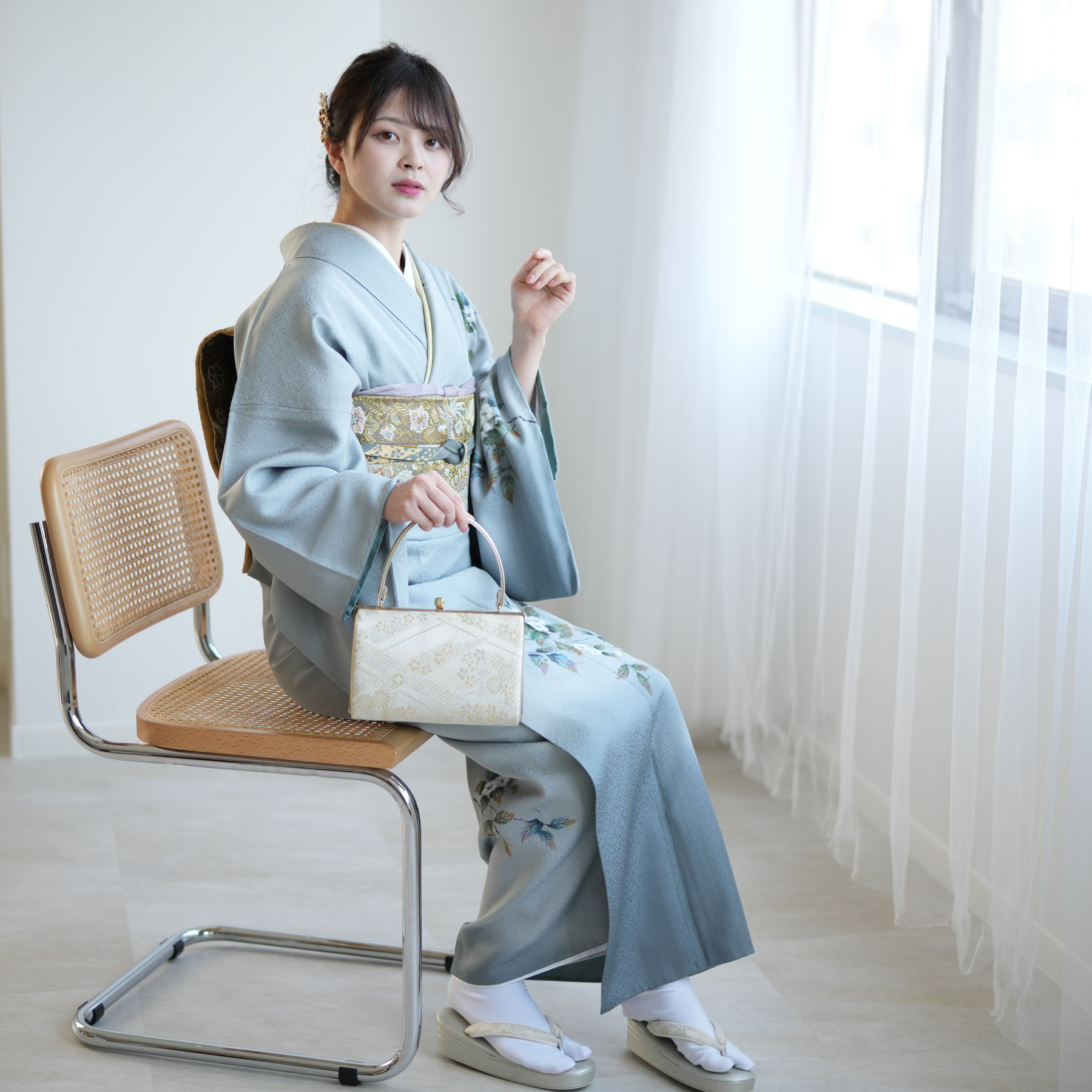 レンタル 付け下げ 母 フルセット おしゃれ 母親 ママ お母さん 七五三 お宮参り 20点セット フリーサイズ 花 青系 くすみ 附下 附け下げ 入学式 卒業式 入園式 卒園式 パーティー 結婚式 二次会 つけさげ