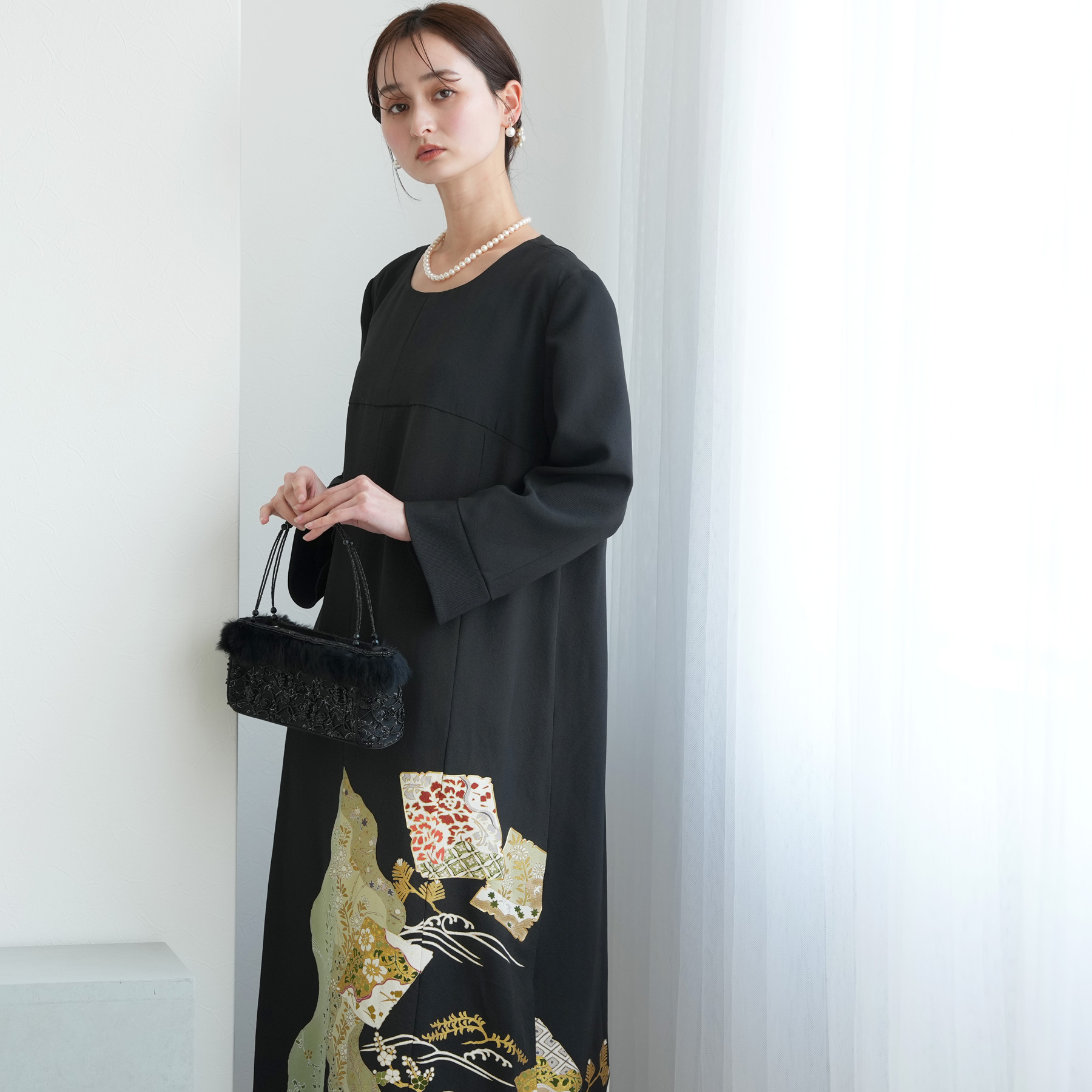 レンタル ドレス 単品 留袖ドレス 15号 花...の詳細画像5