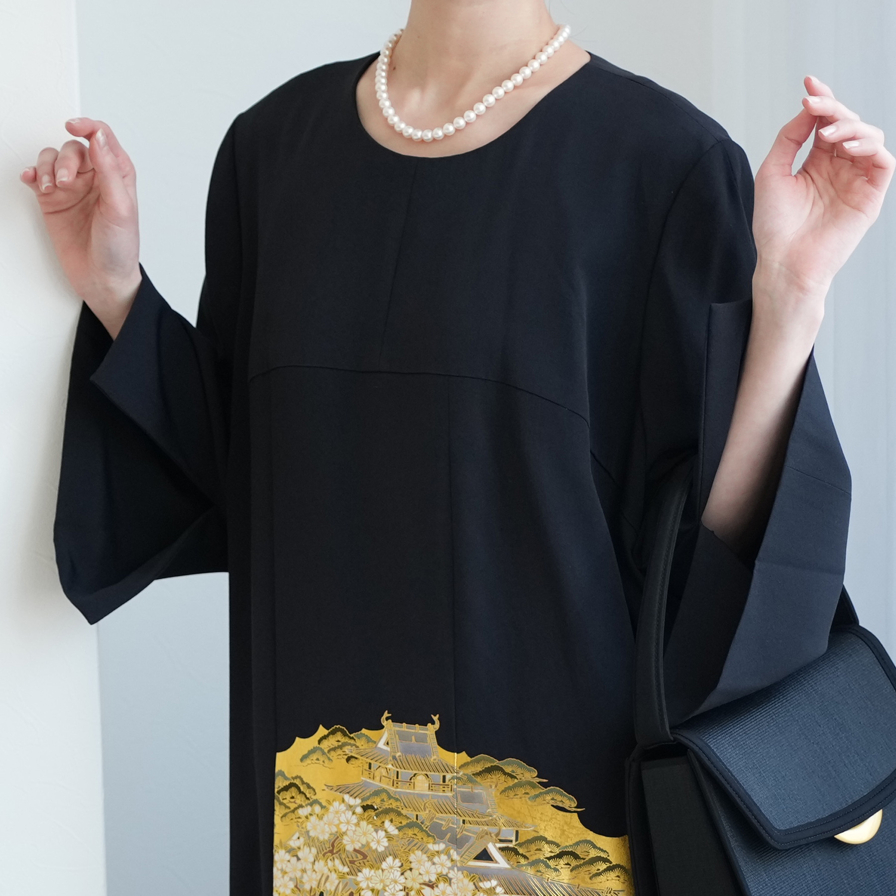 レンタル ドレス 単品 15号 金彩絵巻 ワンピース レディース