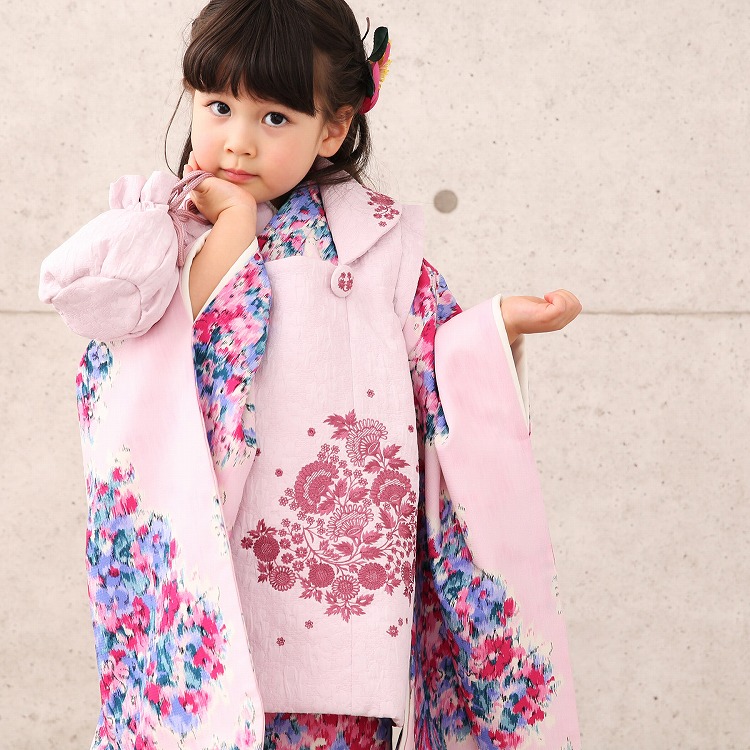 JILLSTUART 七五三 着物 被布セット ピンク レンタル 七五三 3歳 女の子 フルセット JILL STUART / ジル