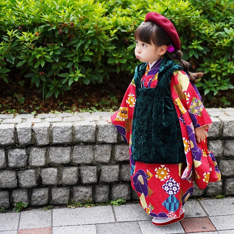 レンタル 七五三 3歳 753 女の子 被布 フルセット ひよこ商店 古典