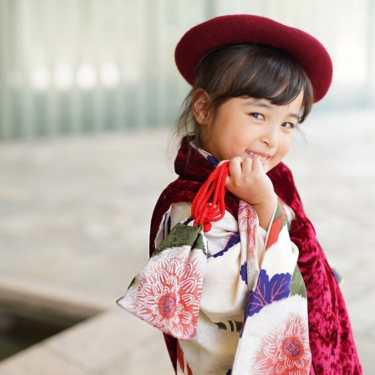 レンタル 七五三 3歳 セット ひよこ商店 レトロモダン系 七五三 3歳 菊