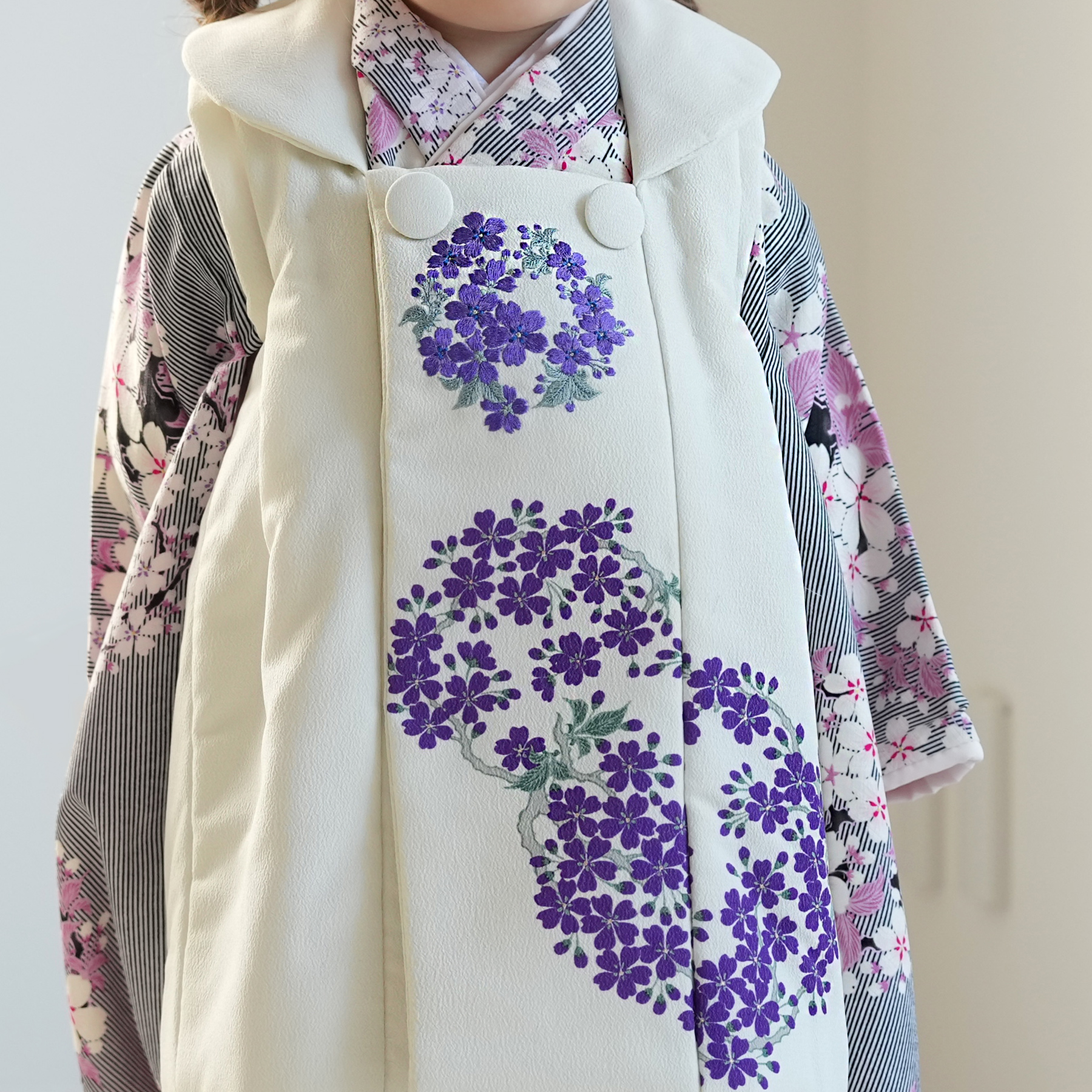 レンタル 七五三 3歳 女の子 フルセット NATURAL BEAUTY レトロ 花柄